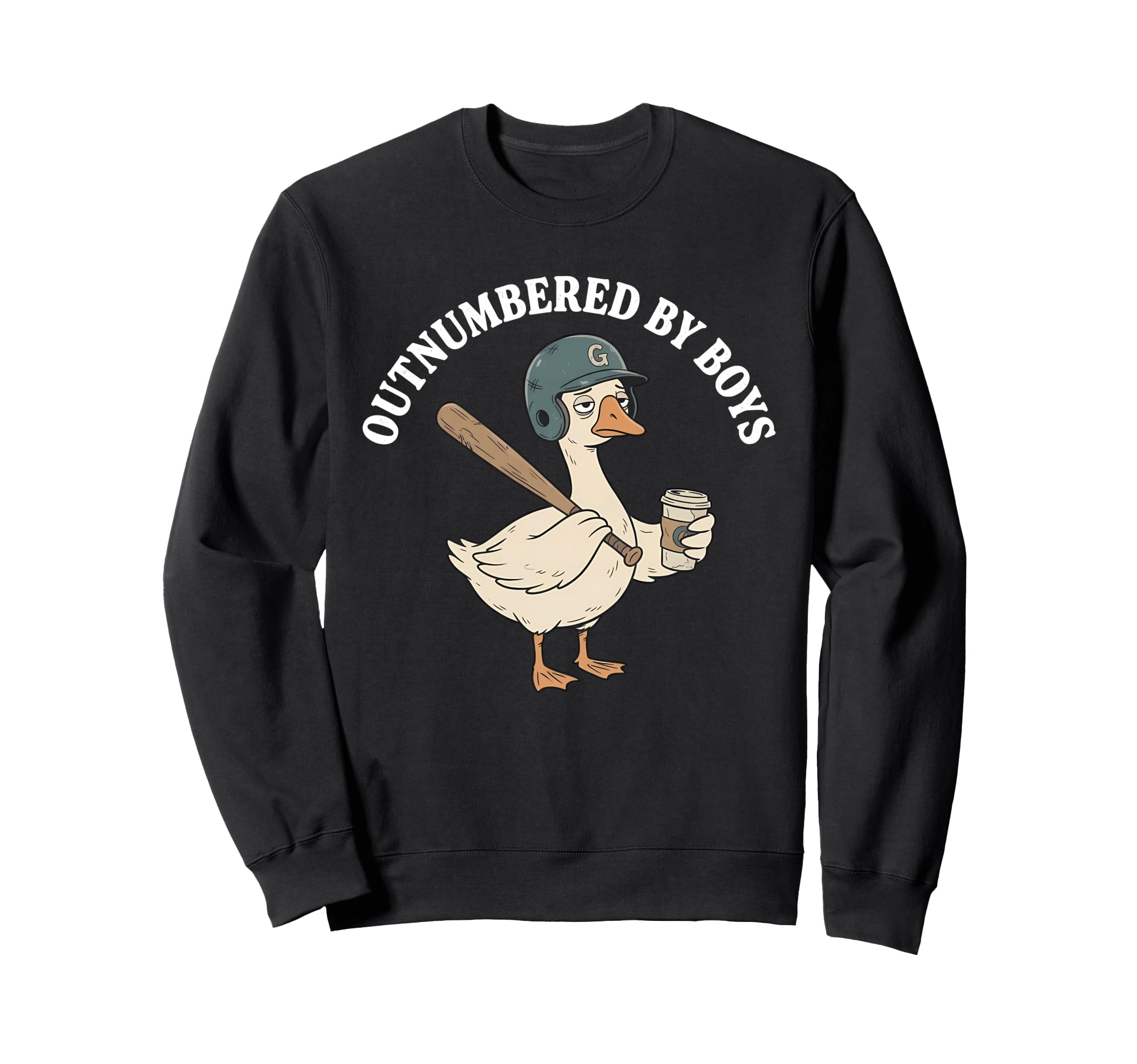 Outnumbered Baseball Mom Funny Goose Sweatshirt - Streetwear Style Unisex - T-Shirt, Sweatshirt, Hoodie