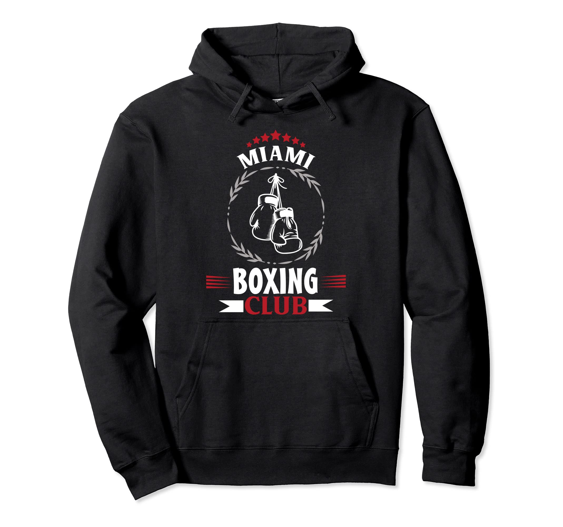 Miami Boxing Club Distressed Boxer Hoodie - Aesthetic Graphic Unisex - T-Shirt, Sweatshirt, Hoodie