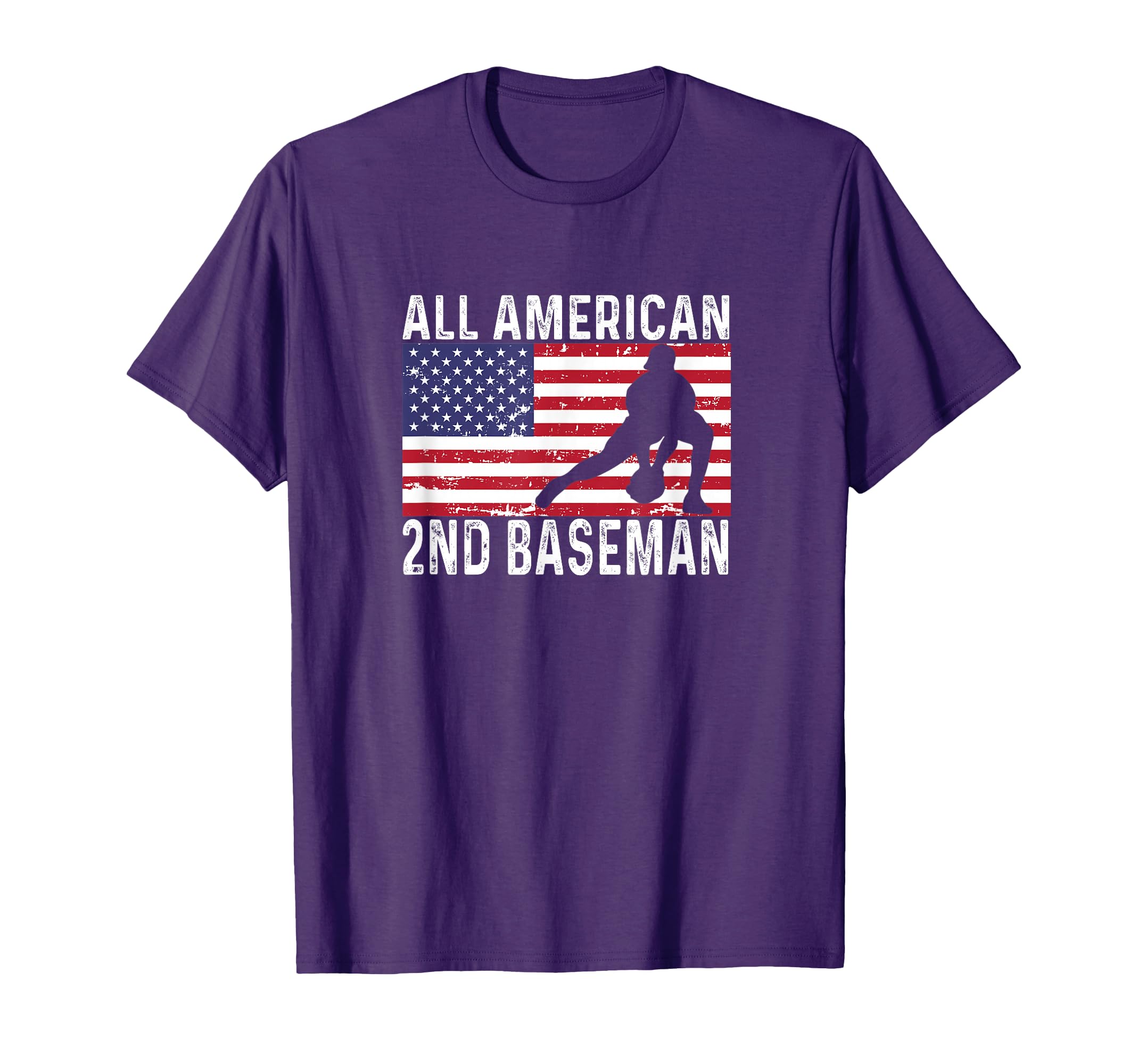 2Nd Second Baseman 4Th Fourth July T-Shirt - Fun Novelty Design for Adults - T-Shirt, Sweatshirt, Hoodie