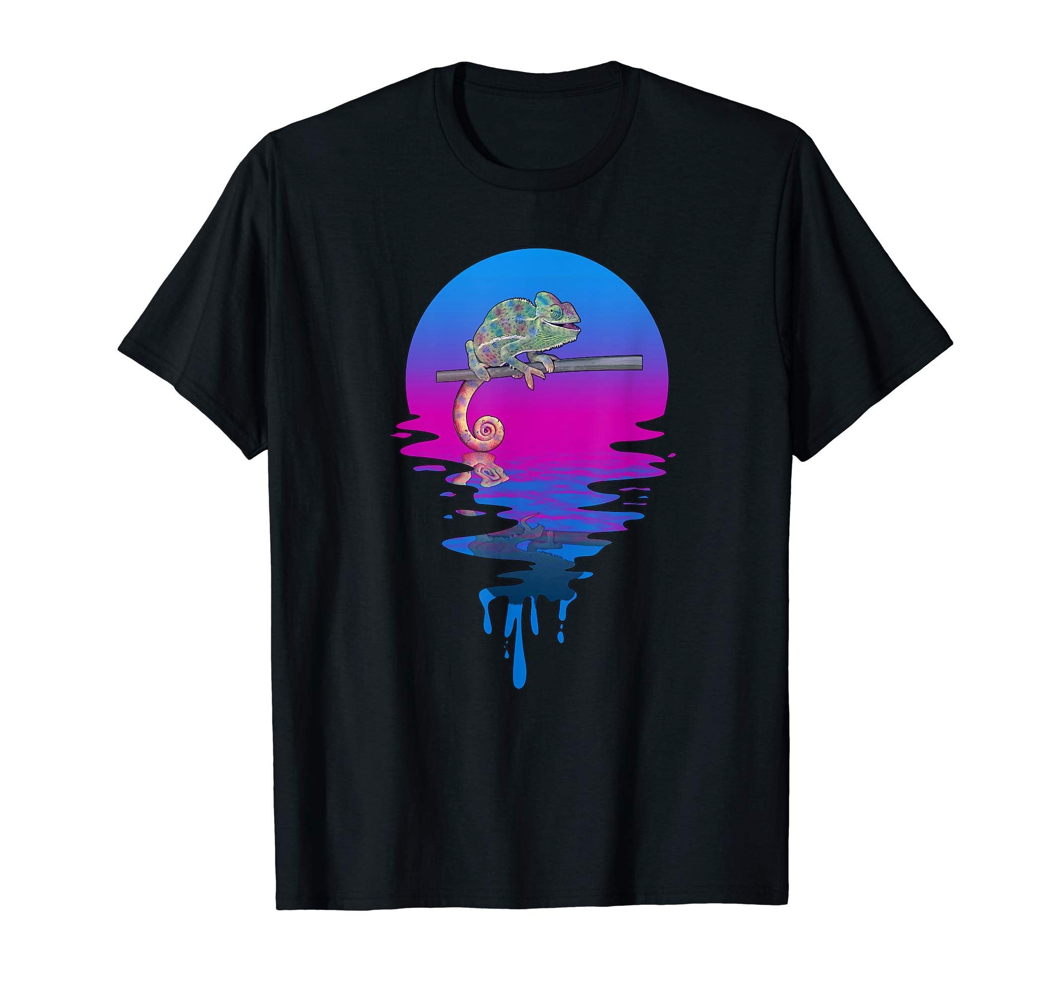 Sunset Chameleon T-Shirt - Aesthetic Graphic Unisex - T-Shirt, Sweatshirt, Hoodie