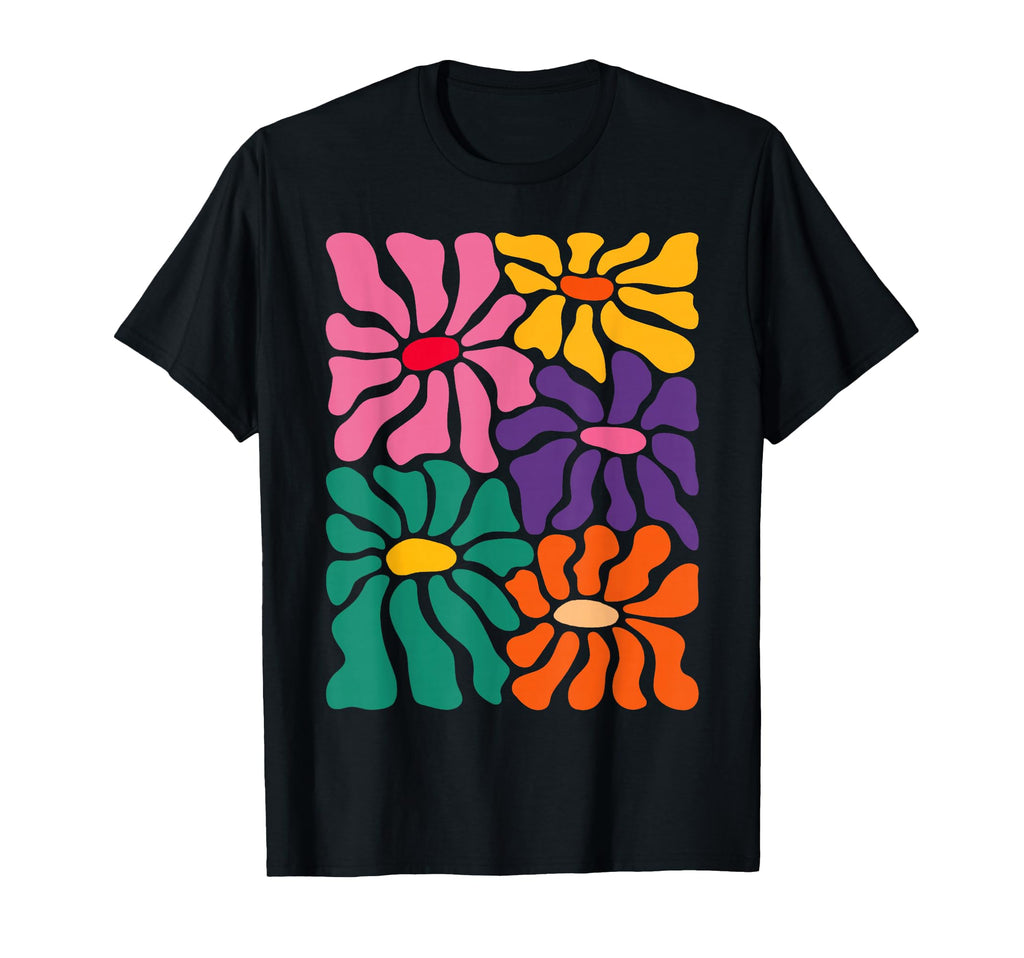 Color Flower Minimalist 70S Flower Power T-Shirt - Custom Art Print Unisex - T-Shirt, Sweatshirt, Hoodie