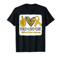 Peace Love Cure Childhood Cancer T-Shirt - Graphic Print Men Women - T-Shirt, Sweatshirt, Hoodie