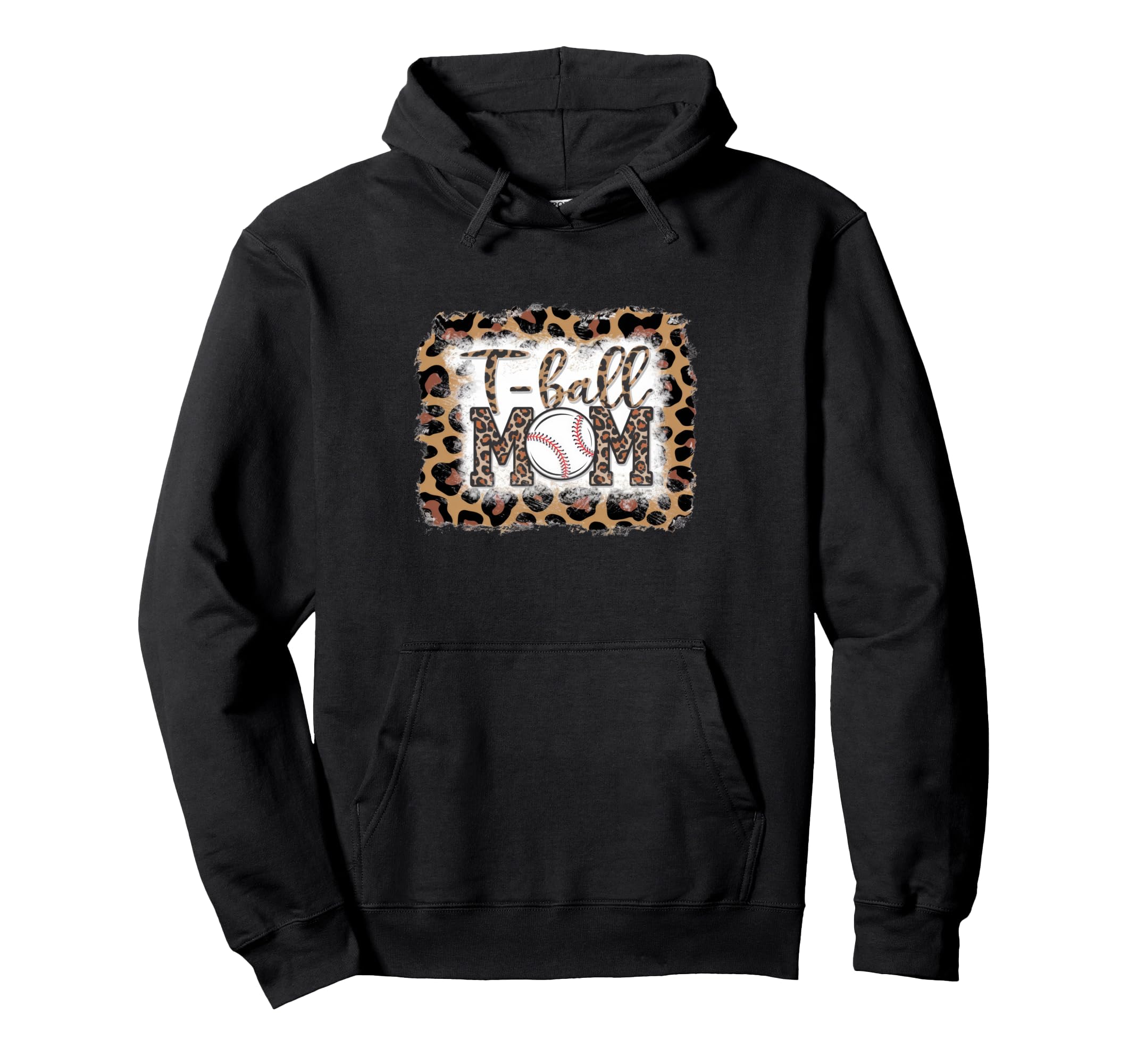 Leopard American Baseball Mom Mama Hoodie - Novelty Apparel Men Women - T-Shirt, Sweatshirt, Hoodie