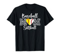 Baseball Softball Mom Leopard Softball T-Shirt - Graphic Print Men Women - T-Shirt, Sweatshirt, Hoodie