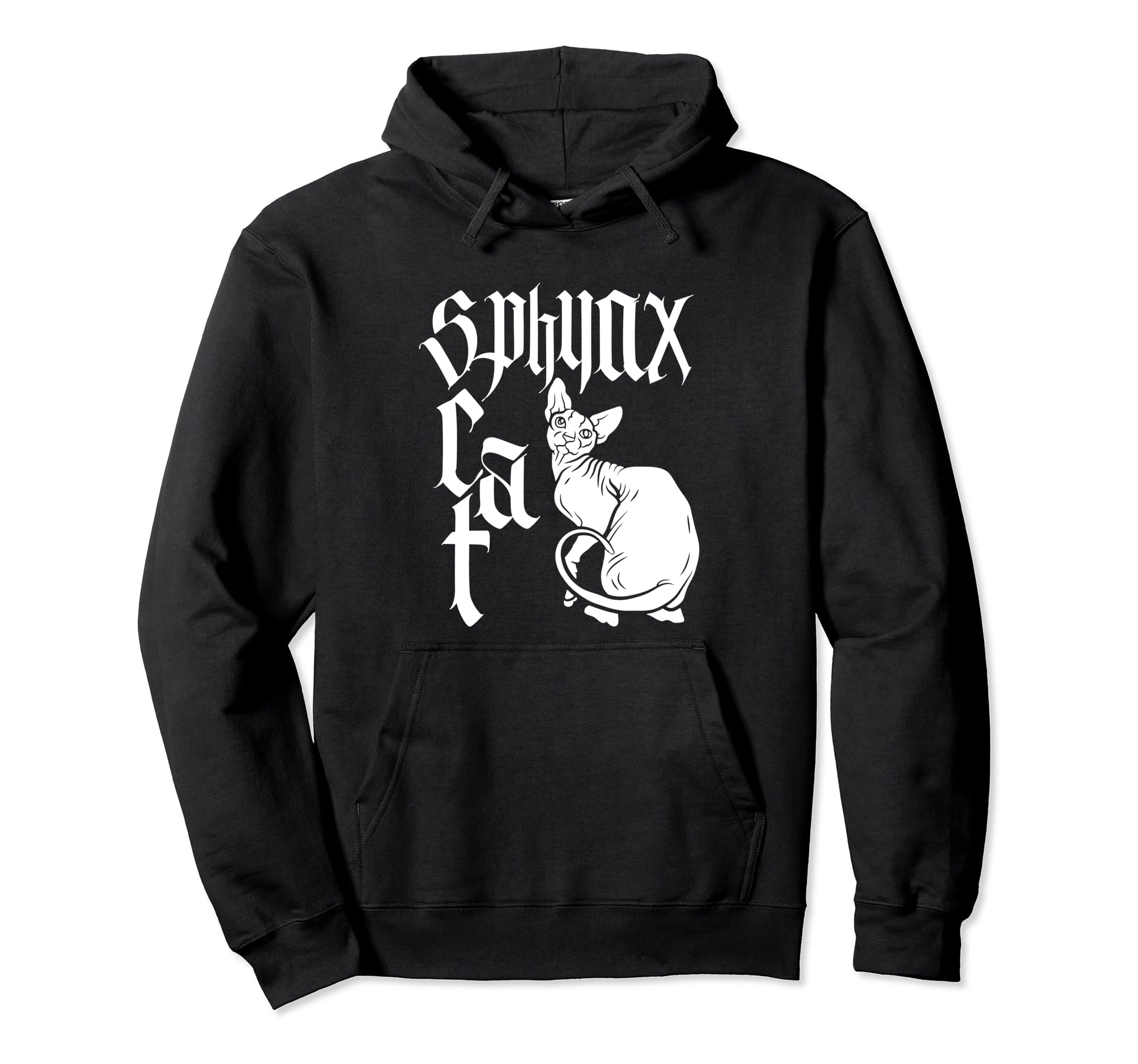 Sphynx Cat Y2K Aesthetic Grunge Hoodie - Novelty Apparel for Adults - T-Shirt, Sweatshirt, Hoodie