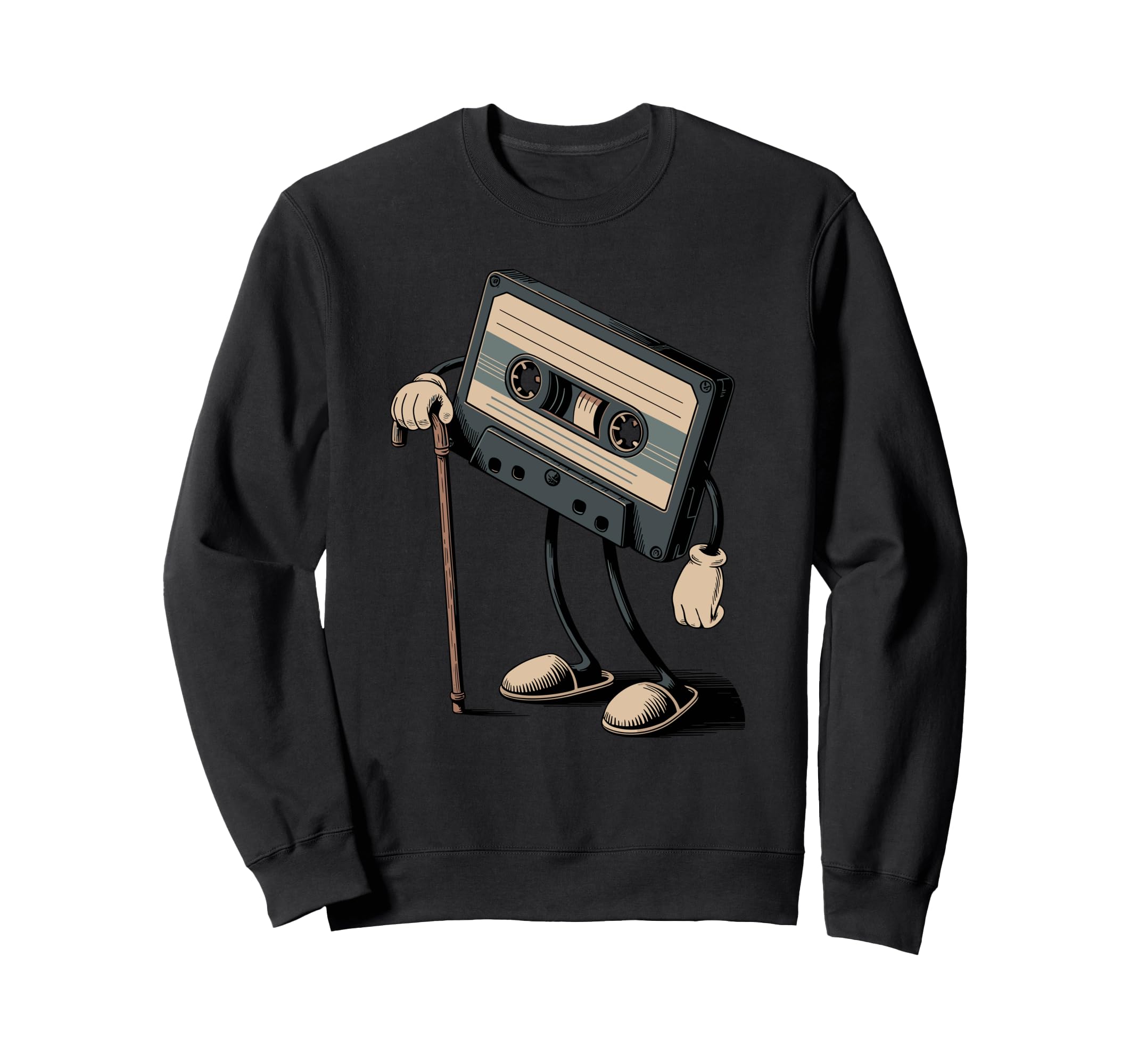 Old Cassette Player Music Tape Sweatshirt - Fun Novelty Design Men Women - T-Shirt, Sweatshirt, Hoodie