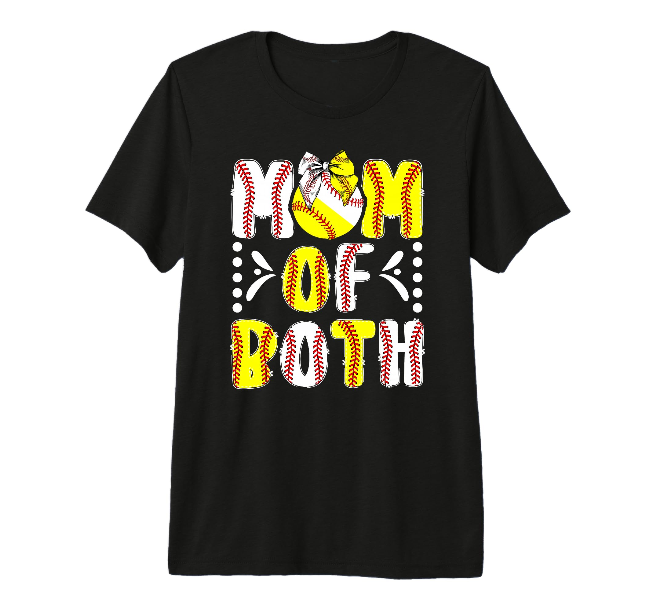 Mom Both Proud Softball Baseball Mom Tri T-Shirt - Novelty Apparel Unisex - T-Shirt, Sweatshirt, Hoodie
