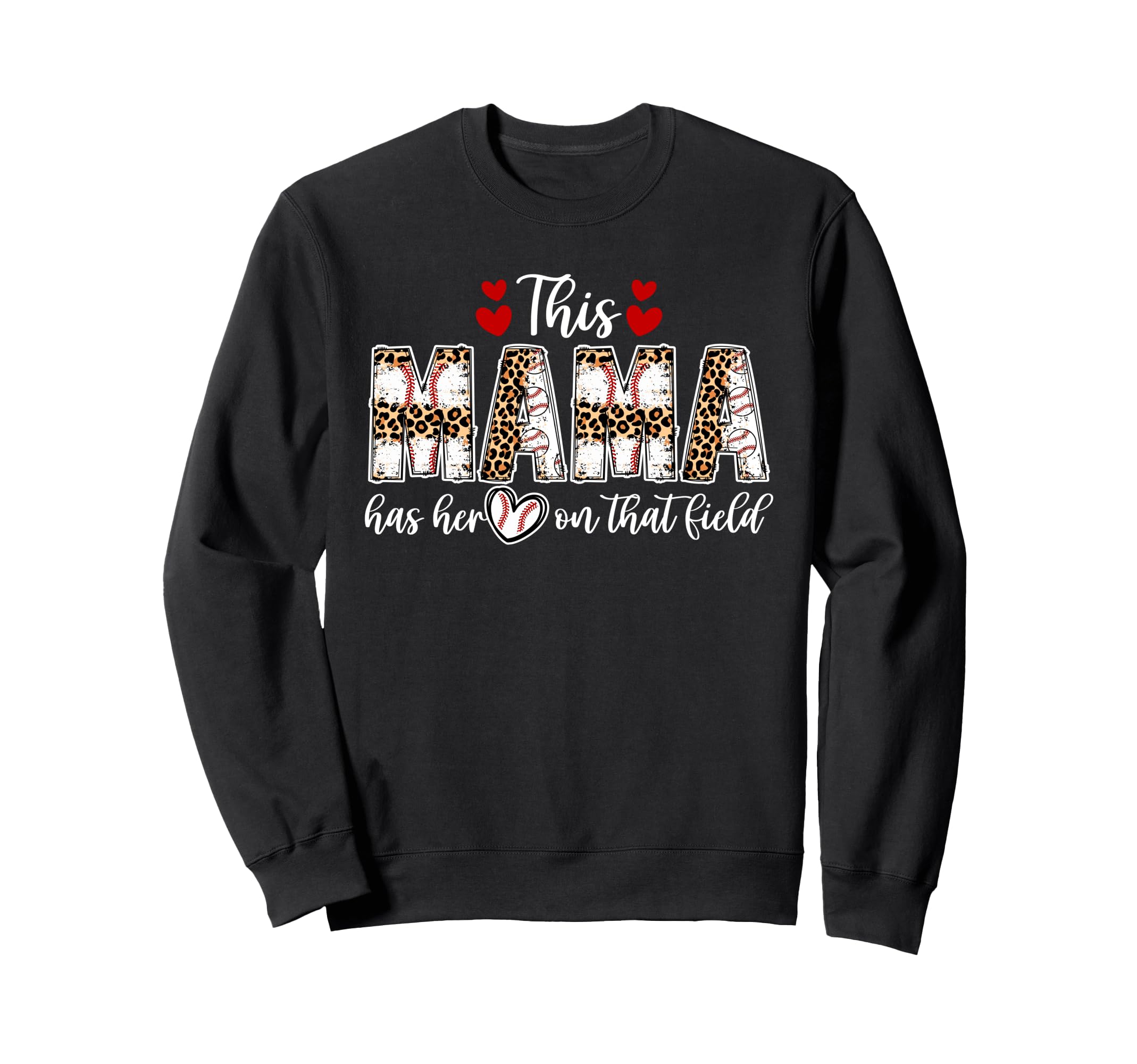 Proud Baseball Mama Baseball Mom Sweatshirt - Custom Art Print for Adults - T-Shirt, Sweatshirt, Hoodie