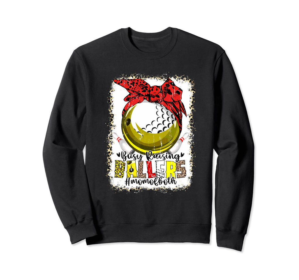 Busy Raising Ballers Baseball Softball Sweatshirt - Trendy Graphic Unisex - T-Shirt, Sweatshirt, Hoodie