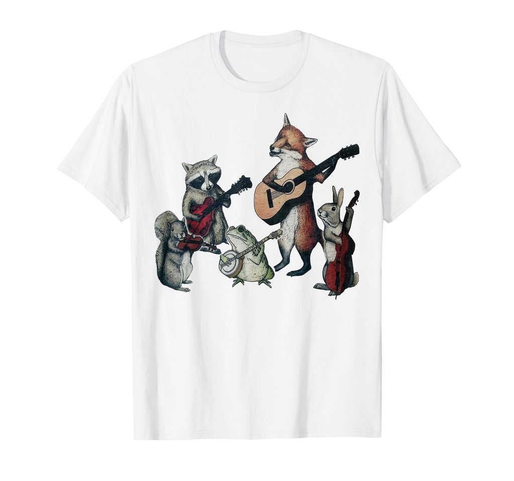 Bluegrass Animal Band Geeky Musical T-Shirt - Minimalist Print for Adults - T-Shirt, Sweatshirt, Hoodie