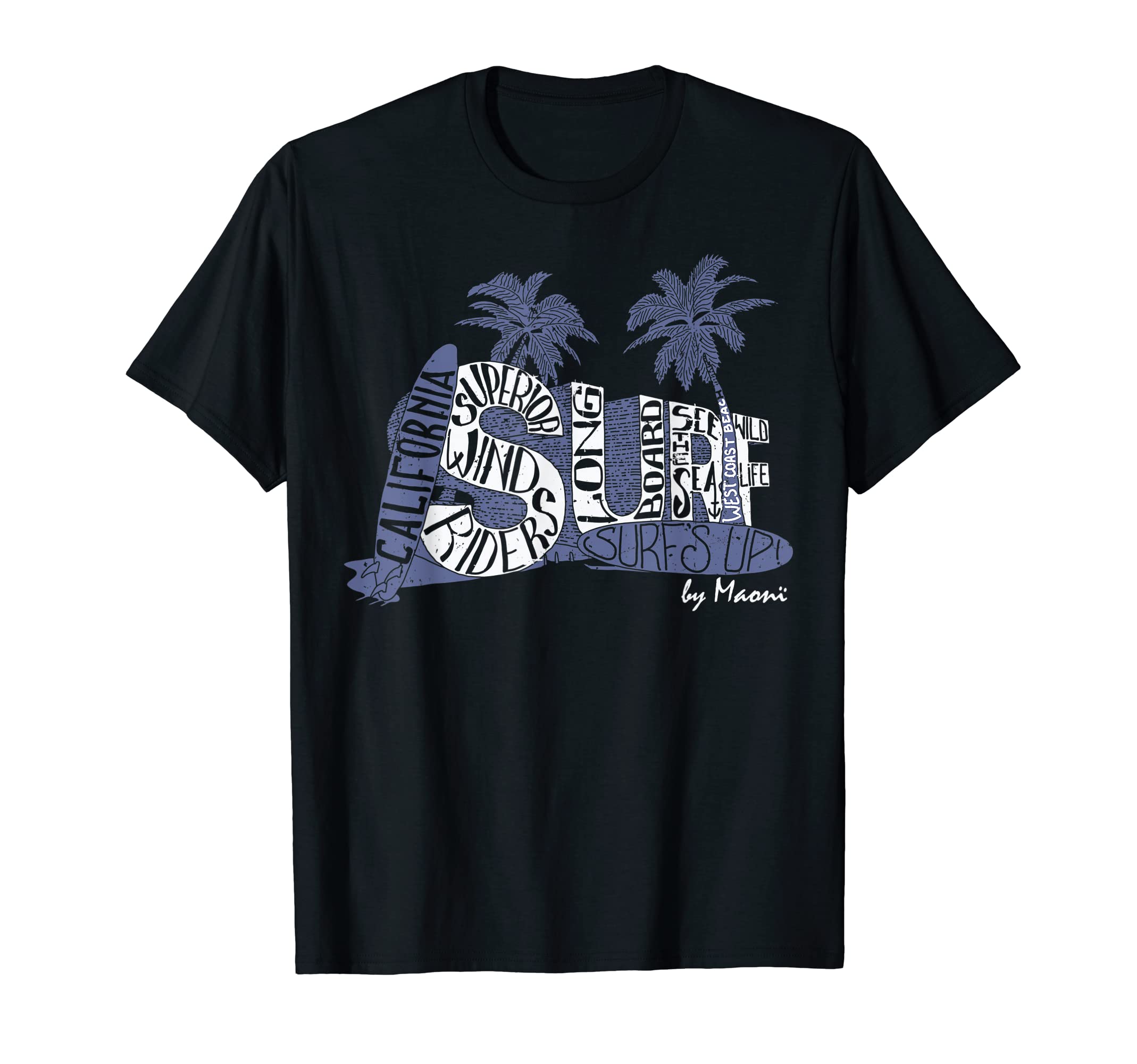 California Ocean Surf Club Palm Tree T-Shirt - Graphic Print for Adults - T-Shirt, Sweatshirt, Hoodie