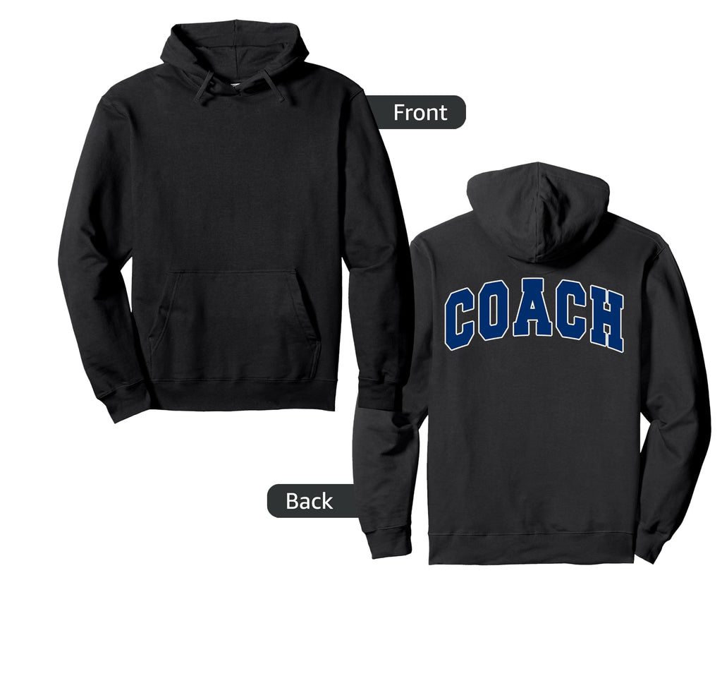 Coach Sports Trainer Varsity Team Blue Hoodie - Minimalist Print Unisex - T-Shirt, Sweatshirt, Hoodie
