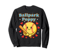 Ballpark Poppy Softball And Baseball Sweatshirt - Trendy Graphic Unisex - T-Shirt, Sweatshirt, Hoodie