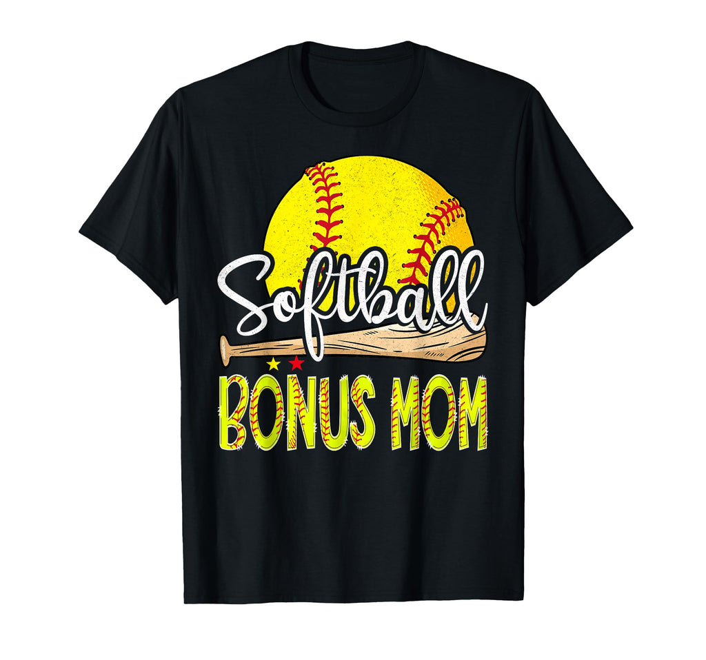 Softball Bonus Mom Softball Player T-Shirt - Custom Art Print for Adults - T-Shirt, Sweatshirt, Hoodie