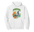 Pigeon Groovy Floral Pigeon Watercolor Hoodie - Minimalist Print Men Women - T-Shirt, Sweatshirt, Hoodie