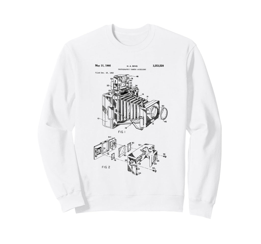 Camera Diagram Patent 1966 Sweatshirt - Novelty Apparel Men Women - T-Shirt, Sweatshirt, Hoodie