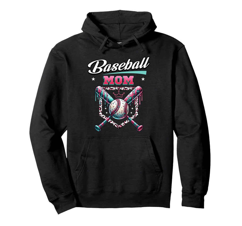 Baseball Mom Dripping Baseball Bat Home Hoodie - Fun Novelty Design Unisex - T-Shirt, Sweatshirt, Hoodie