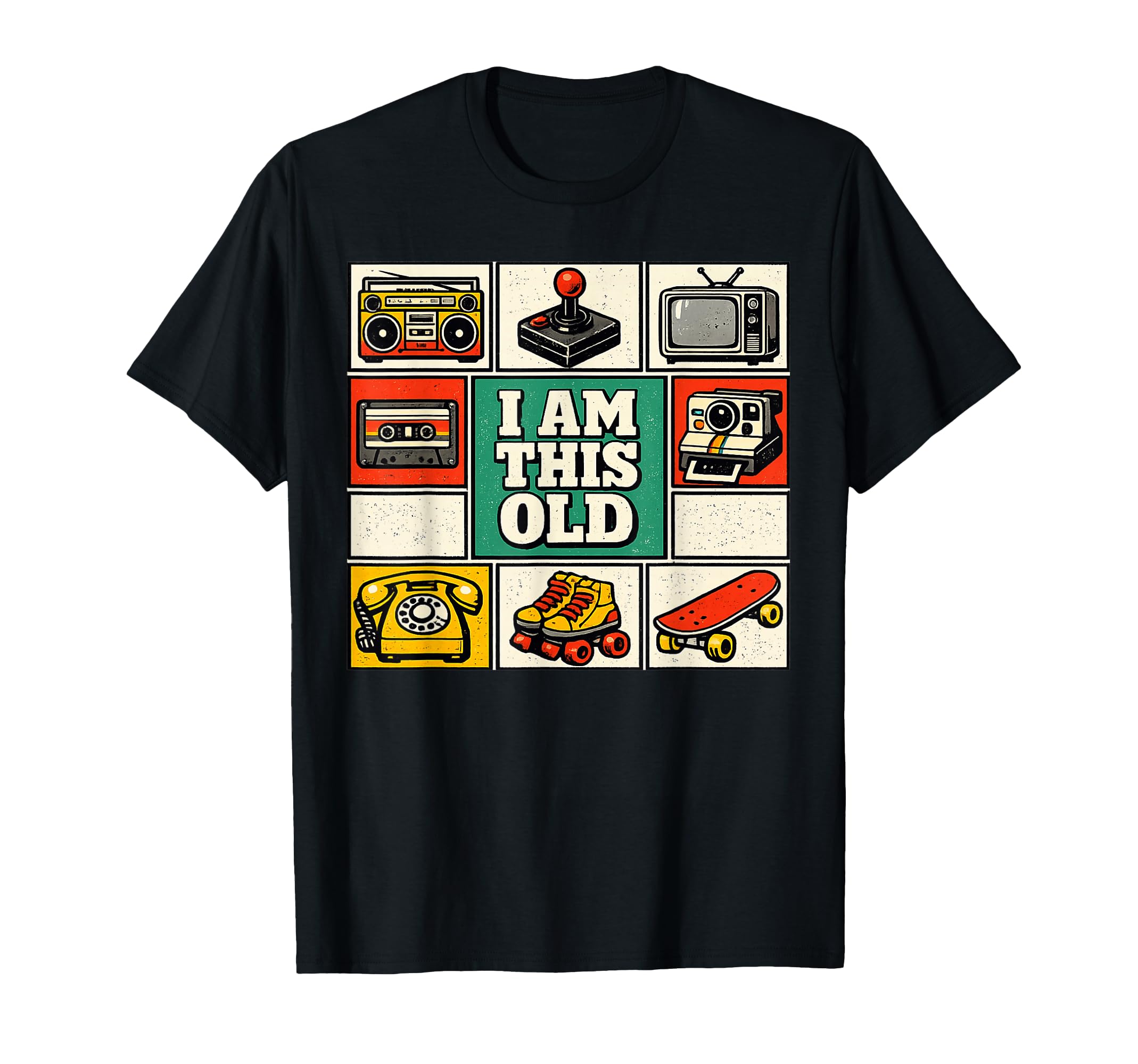 I Am This Old Nostalgia 80S 90S T-Shirt - Casual Everyday Wear for Adults - T-Shirt, Sweatshirt, Hoodie