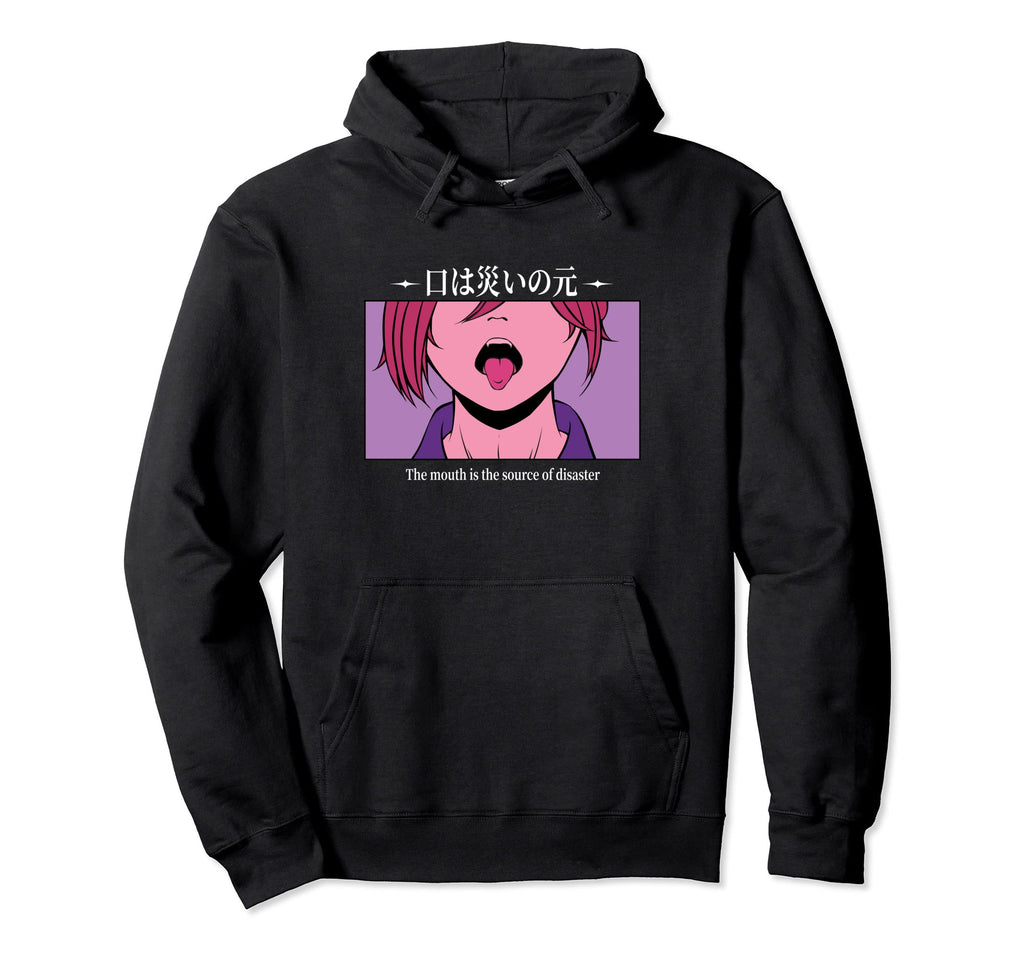 Funny Anime Pun Japanese Aesthetic Hoodie - Trendy Graphic Men Women - T-Shirt, Sweatshirt, Hoodie