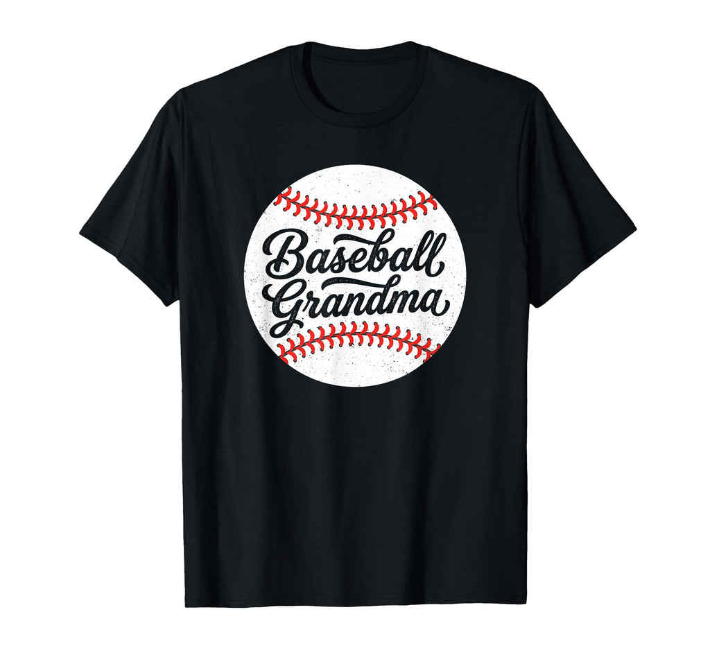 Baseball Grandma Script Sports T-Shirt - Fun Novelty Design Men Women - T-Shirt, Sweatshirt, Hoodie
