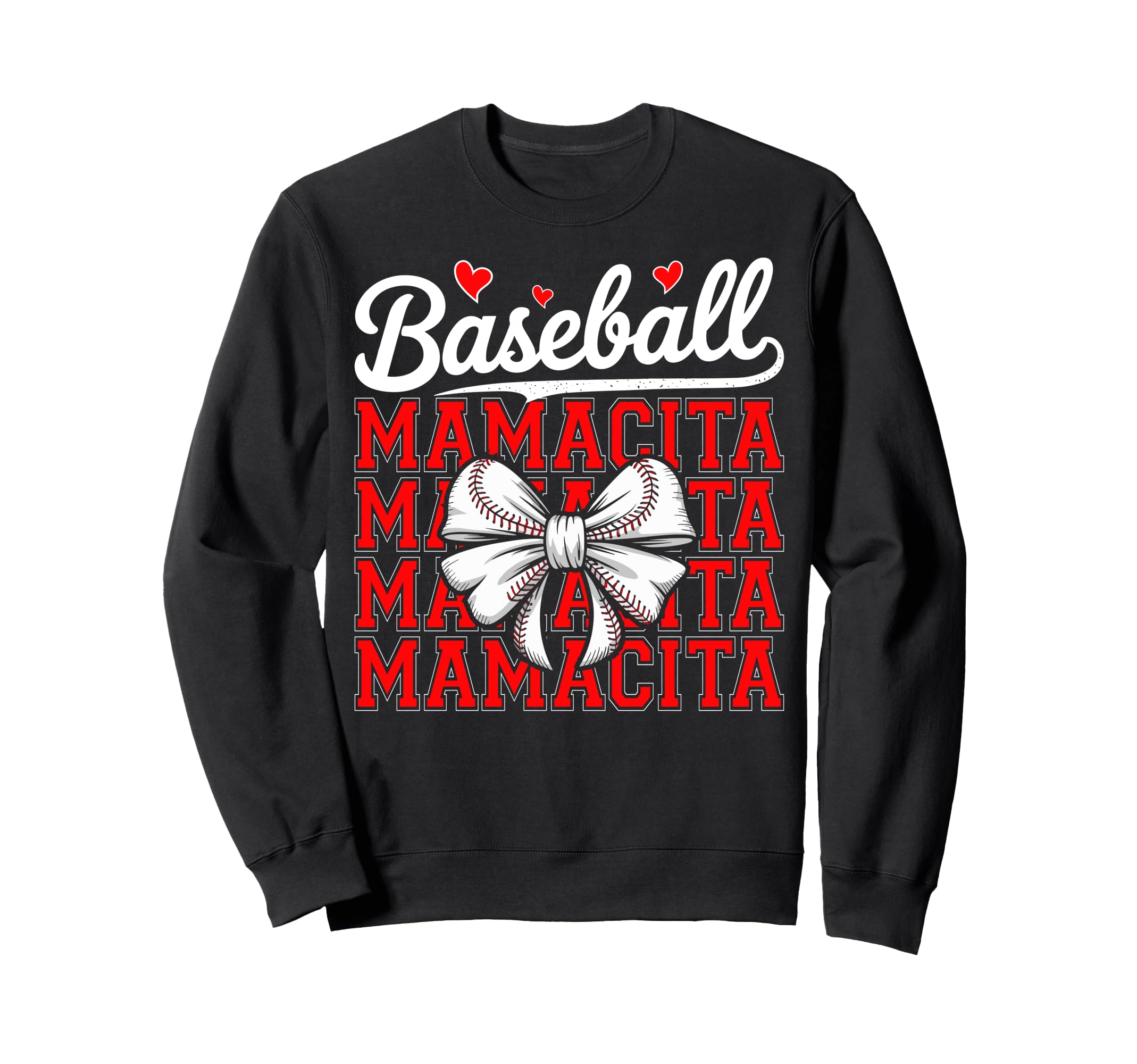 Game Day Mama Coquette Bow Baseball Sweatshirt - Novelty Apparel Unisex - T-Shirt, Sweatshirt, Hoodie