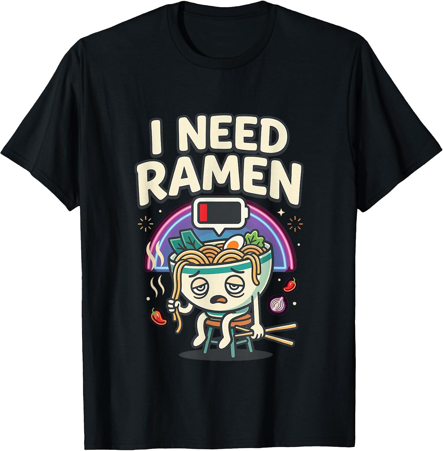 PixelPunch Ramen Humor Funny Lover - Adult & Kids T-Shirts, Sweatshirts & Hoodies apparel design preview 1