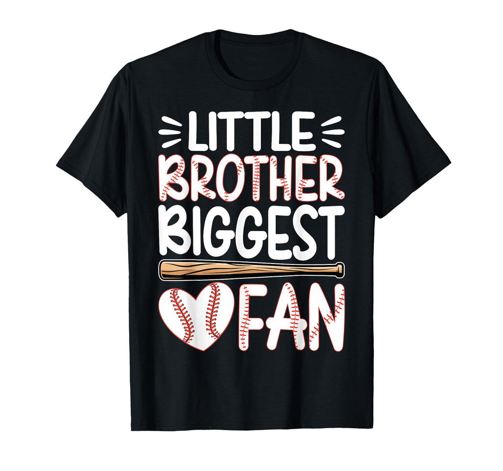 Little Brother And Biggest Fan Funny T-Shirt - Custom Art Print for Adults - T-Shirt, Sweatshirt, Hoodie