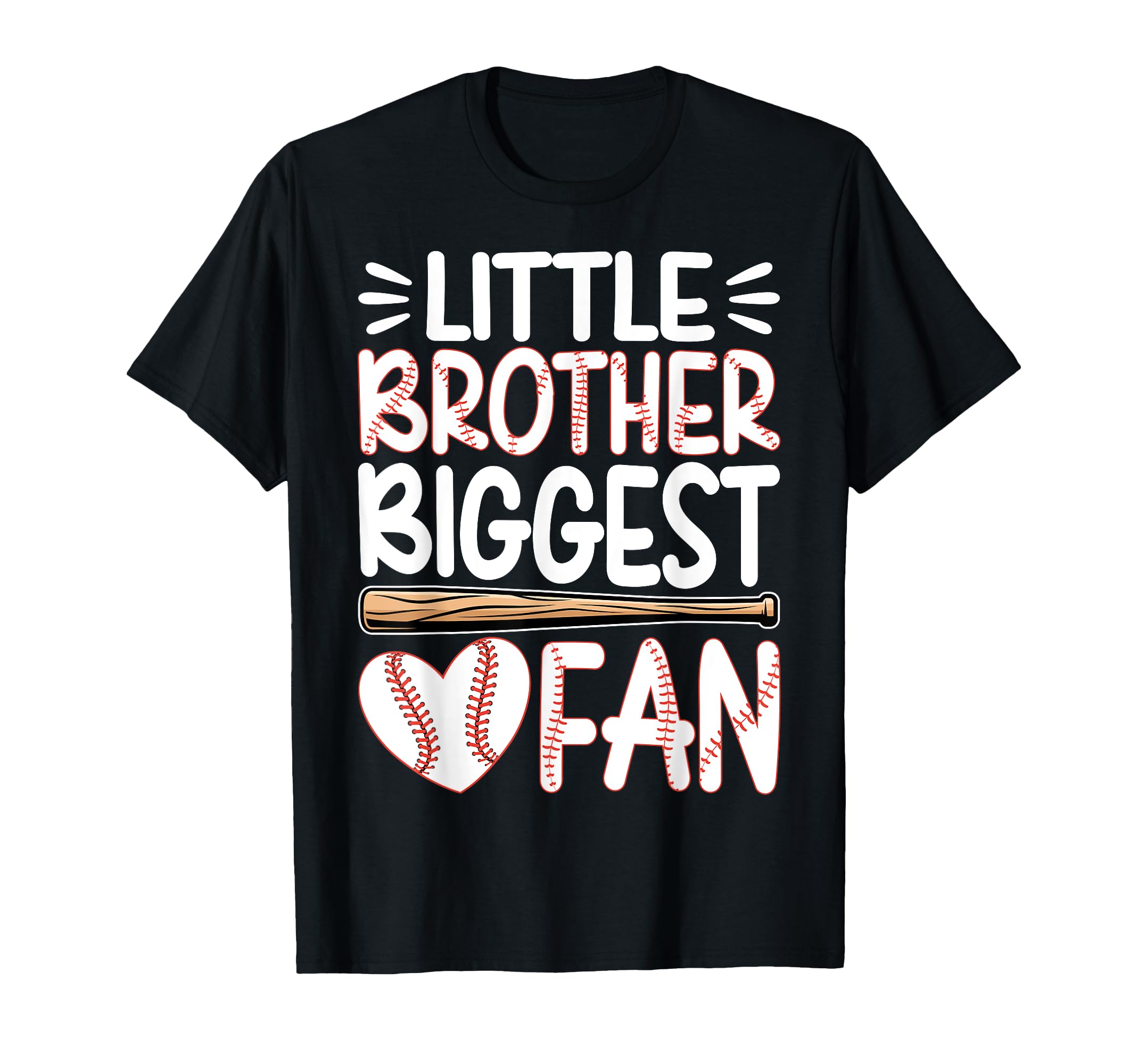 Little Brother And Biggest Fan Funny T-Shirt - Custom Art Print for Adults - T-Shirt, Sweatshirt, Hoodie