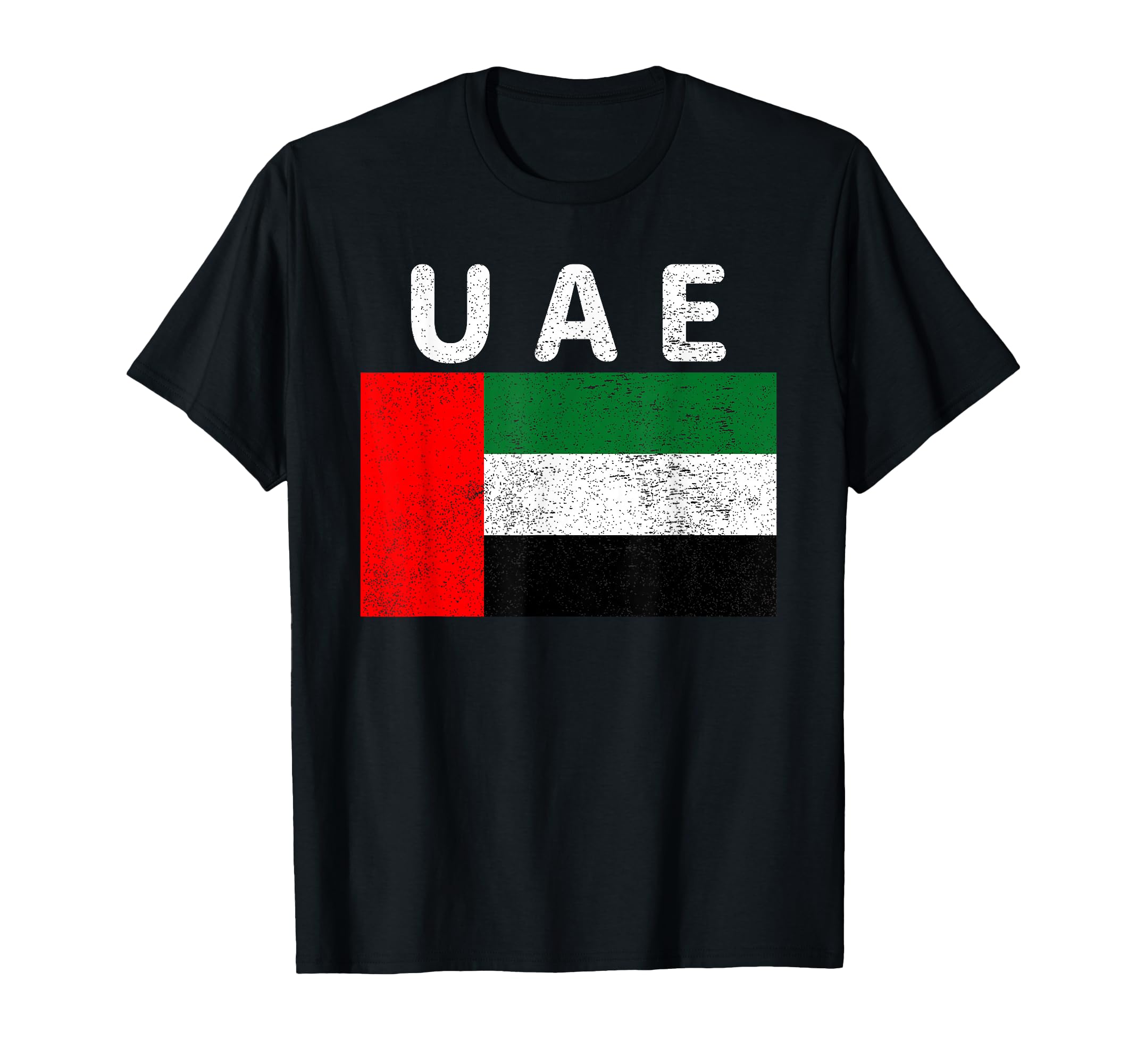 Distressed Uae Emirati Flag Pride T-Shirt - Custom Art Print Men Women - T-Shirt, Sweatshirt, Hoodie