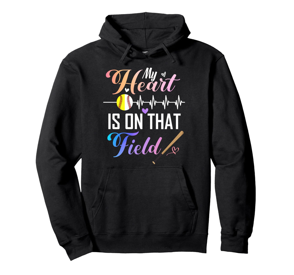 My Heart Is That Field Funny Baseball Hoodie - Aesthetic Graphic Unisex - T-Shirt, Sweatshirt, Hoodie