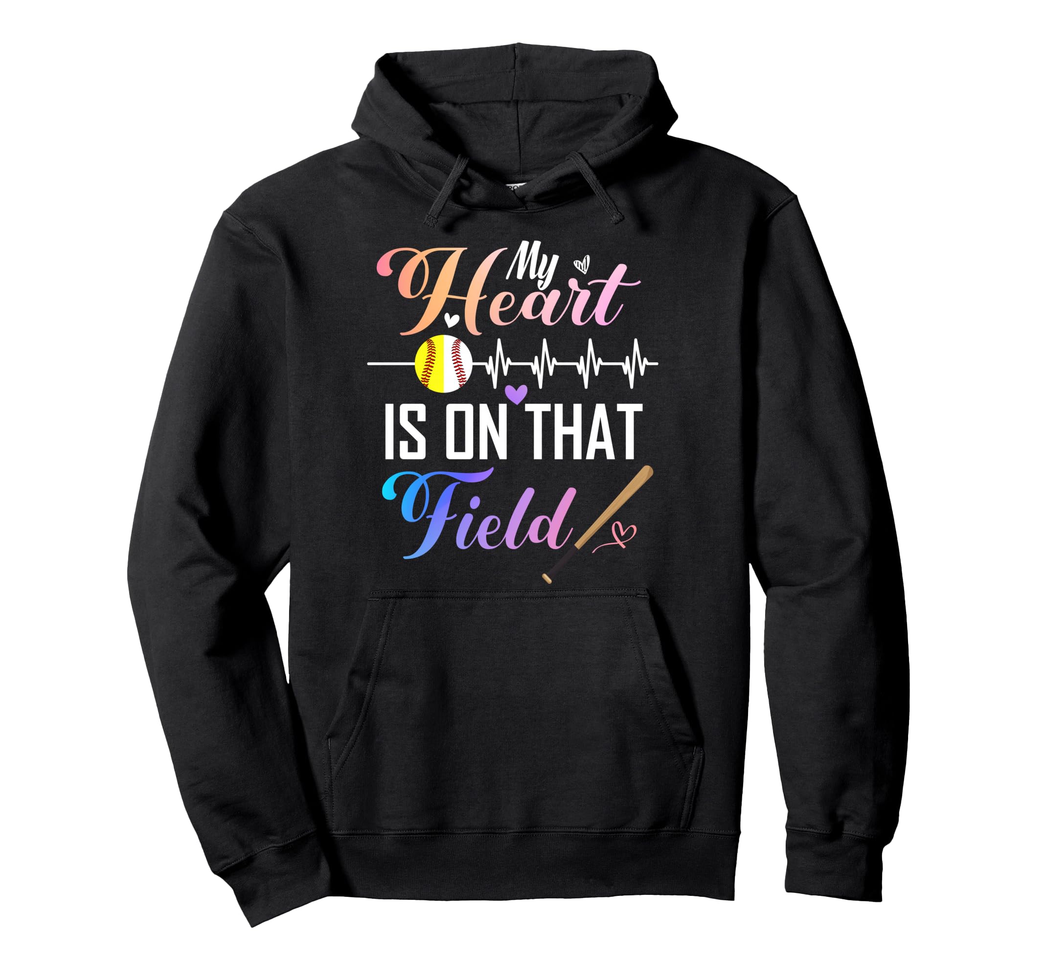 My Heart Is That Field Funny Baseball Hoodie - Aesthetic Graphic Unisex - T-Shirt, Sweatshirt, Hoodie