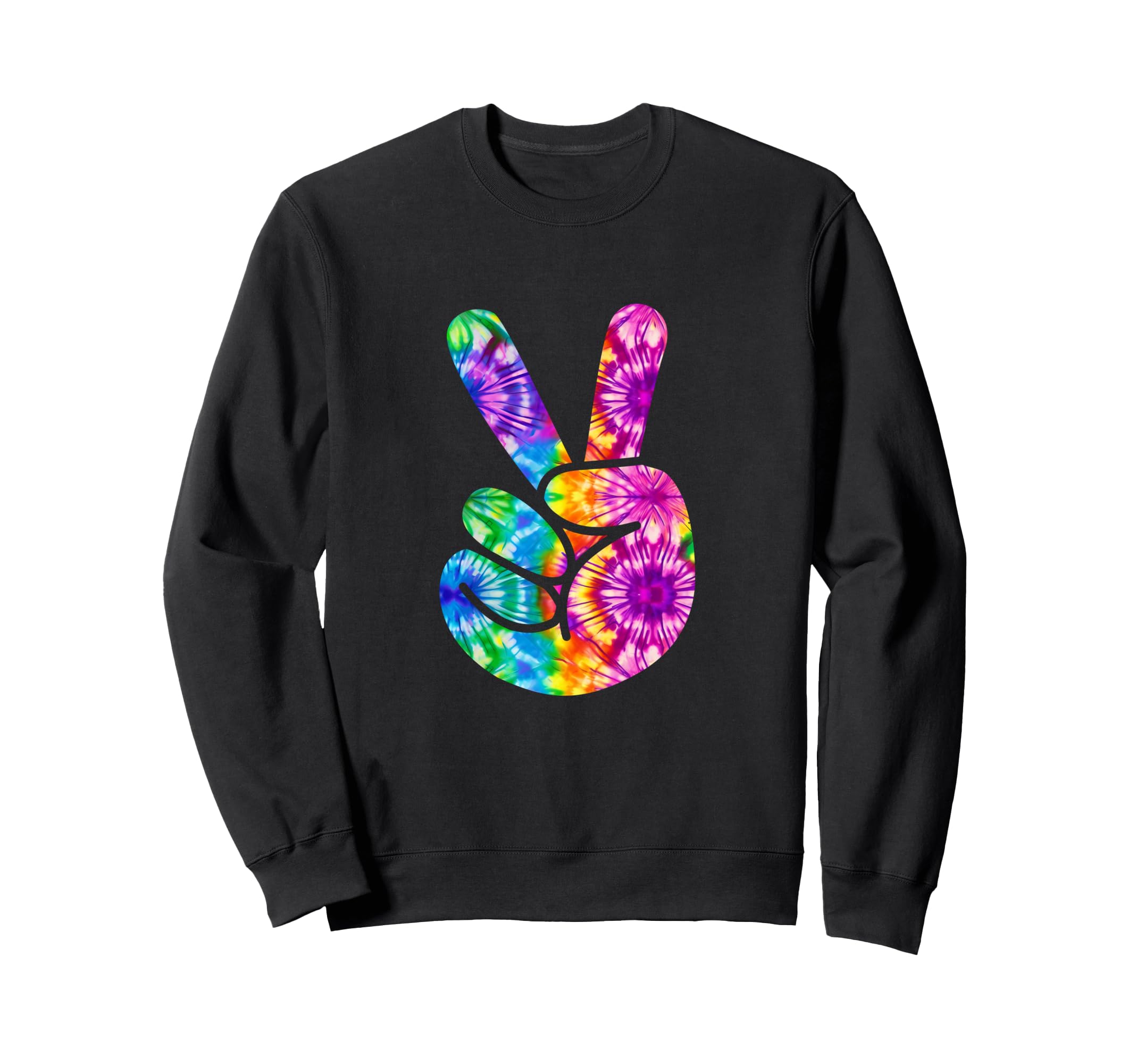 Tie Dye Groovy 70S Peace Sign Sweatshirt - Minimalist Print Men Women - T-Shirt, Sweatshirt, Hoodie