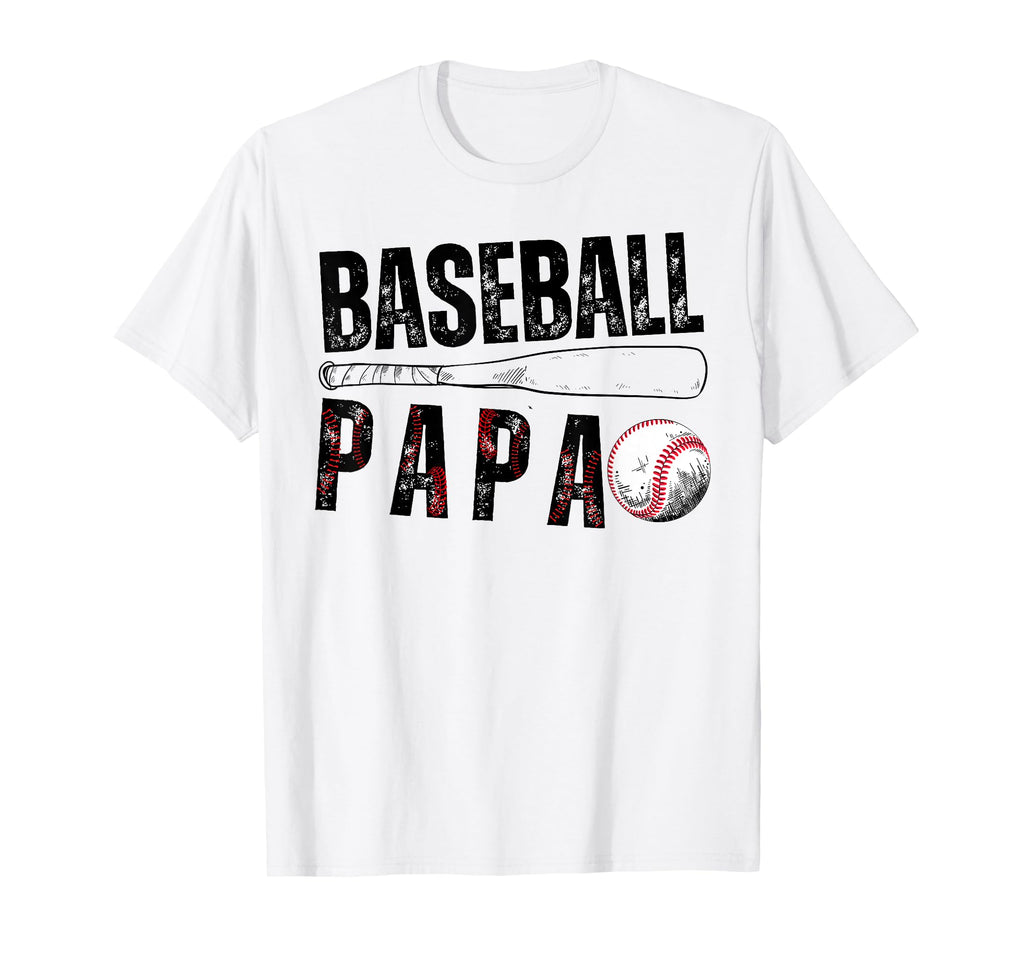 Baseball Papa Family Matching Funny T-Shirt - Minimalist Print Unisex - T-Shirt, Sweatshirt, Hoodie