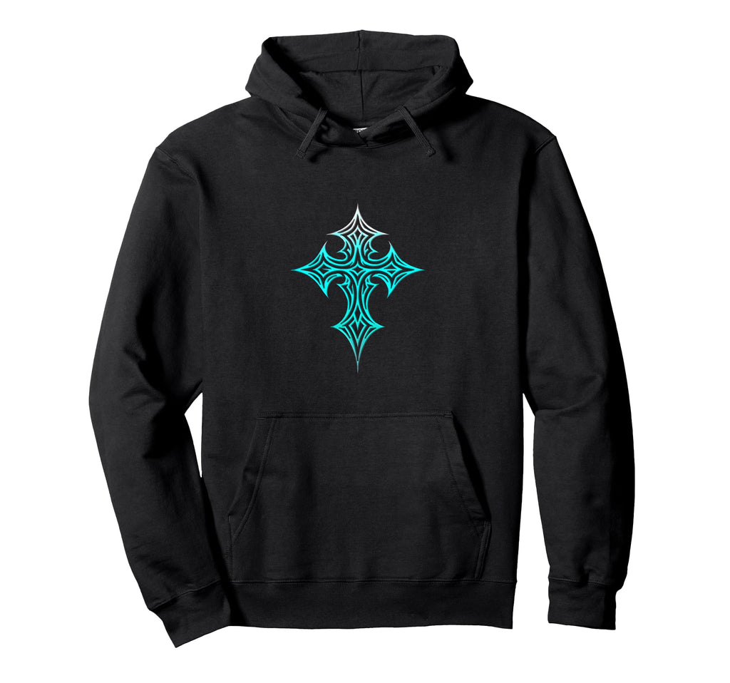 Gothic Cross Y2K Aesthetic Emo Goth Hoodie - Novelty Apparel for Adults - T-Shirt, Sweatshirt, Hoodie
