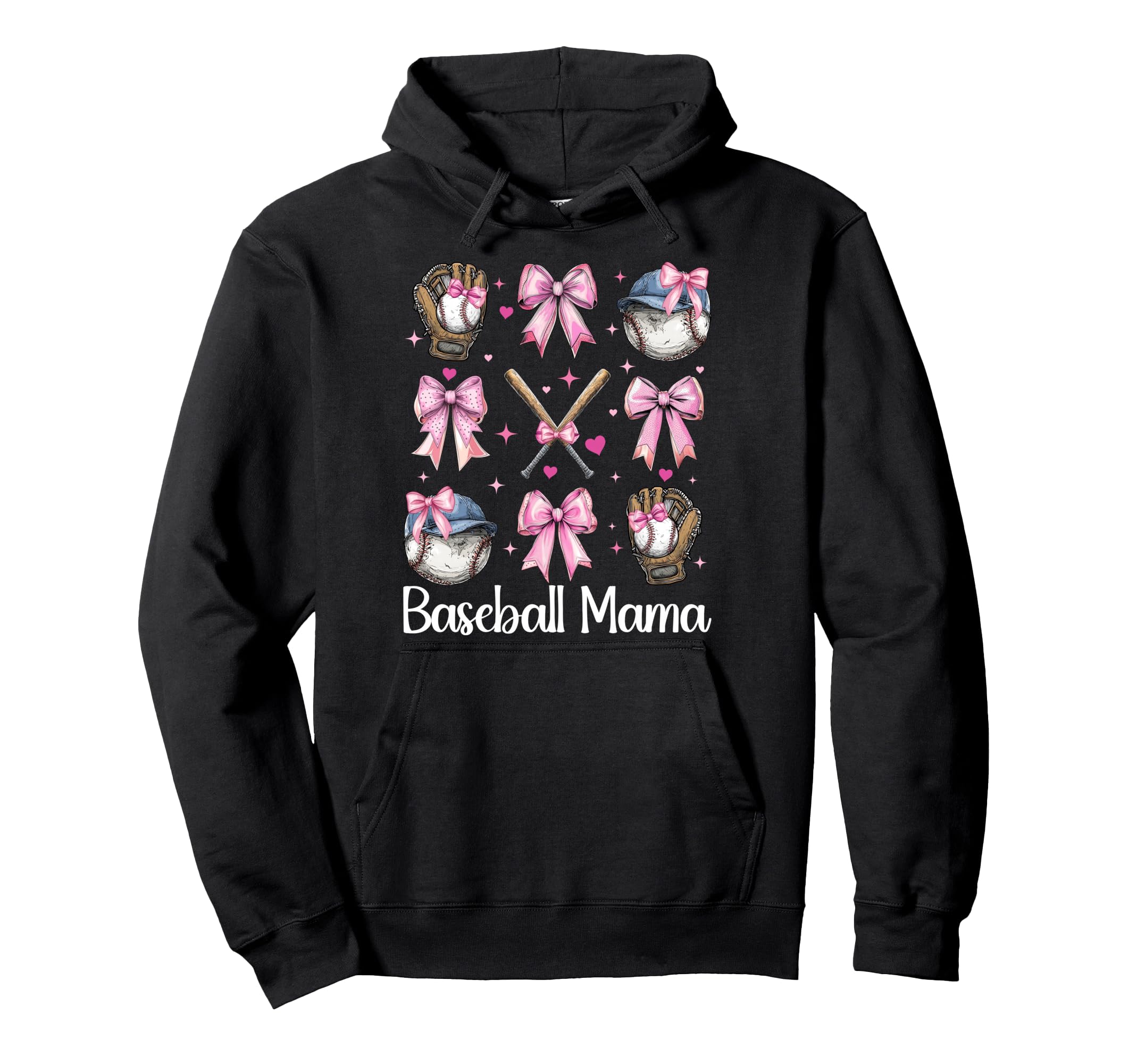 Baseball Mama Baseball Mom Mothers Day Hoodie - Unique Graphic Unisex - T-Shirt, Sweatshirt, Hoodie
