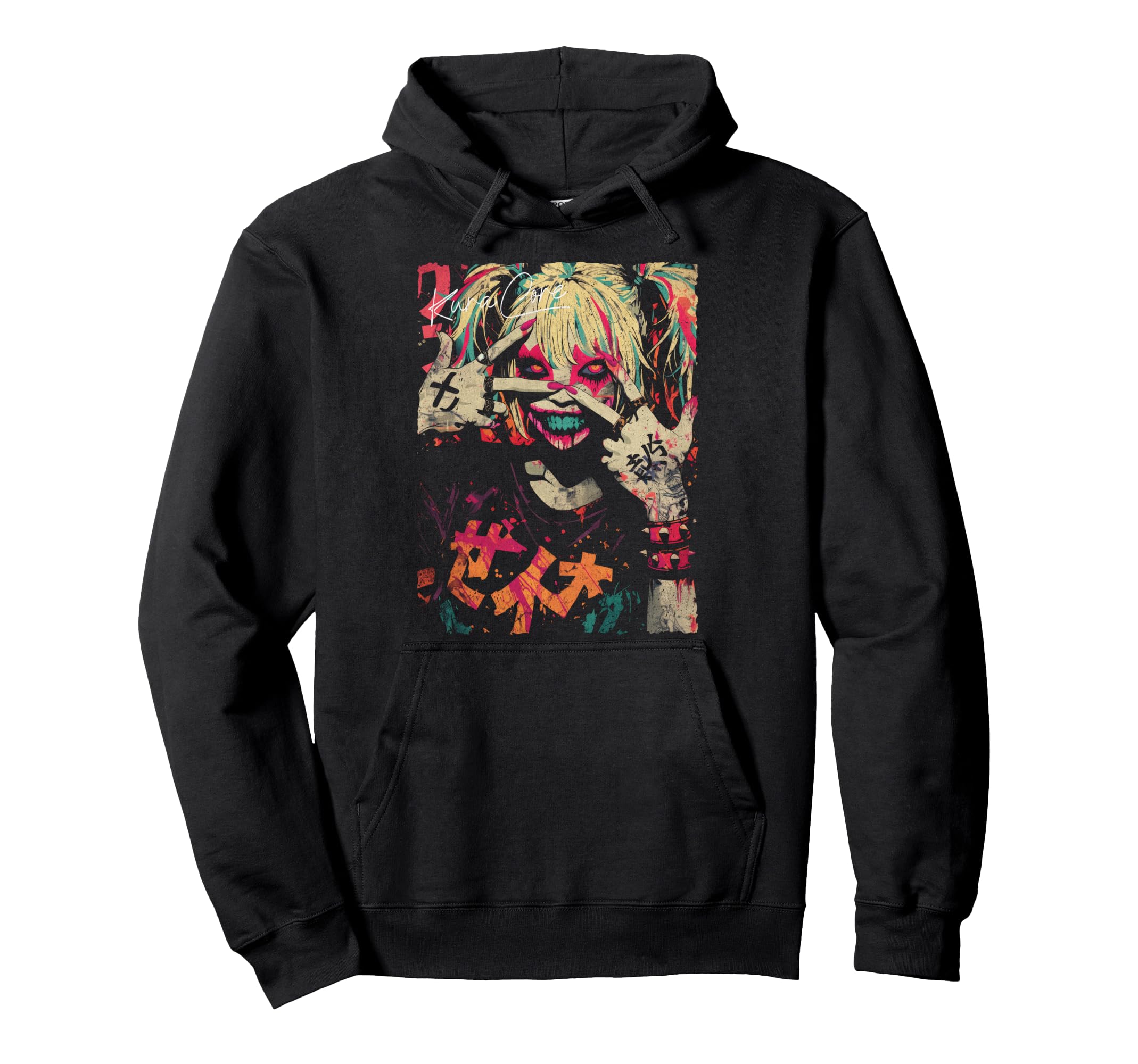 Japanese Streetwear Cyberpunk Y2K Hoodie - Novelty Apparel for Adults - T-Shirt, Sweatshirt, Hoodie