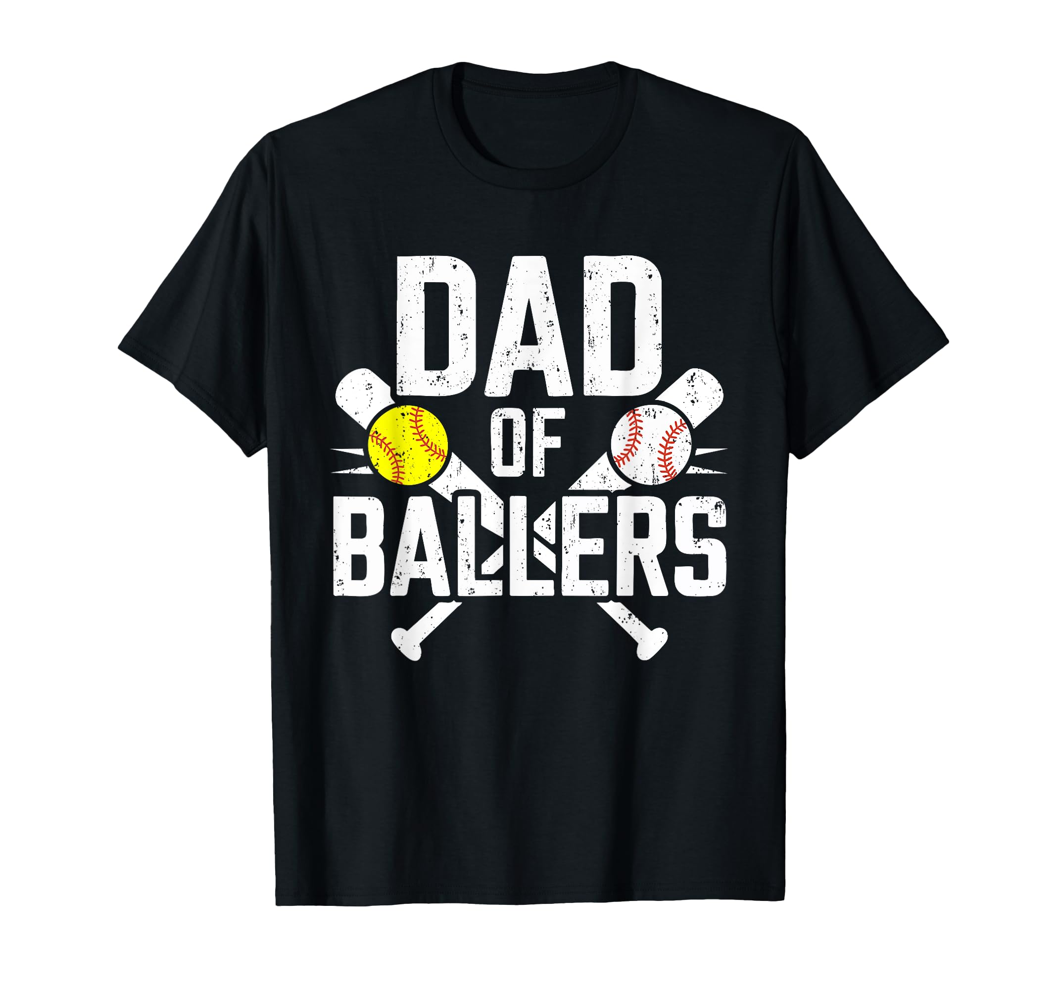 Dad Ballers Baseball Softball Daddy T-Shirt - Aesthetic Graphic for Adults - T-Shirt, Sweatshirt, Hoodie