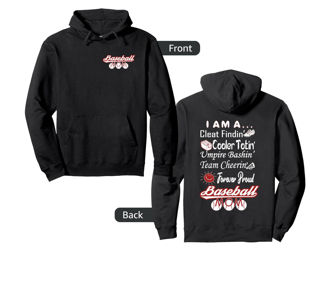 Baseball Mom Baseball Mom Life Hoodie - Custom Art Print Unisex - T-Shirt, Sweatshirt, Hoodie