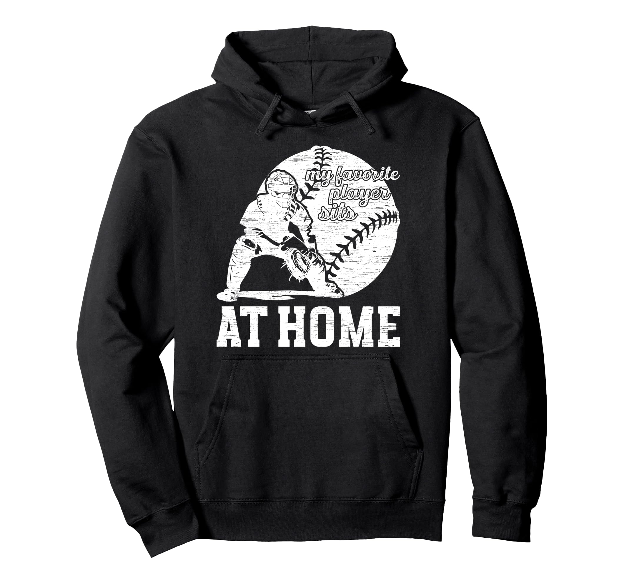 Baseball Catcher Dad Proud Father Hoodie - Graphic Print for Adults - T-Shirt, Sweatshirt, Hoodie