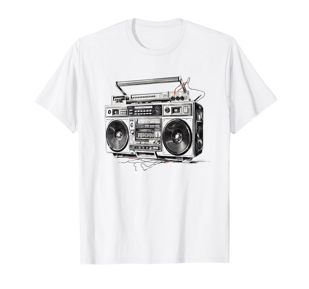 Ghetto Blaster Hip Hop 80S 90S Street T-Shirt - Novelty Apparel Men Women - T-Shirt, Sweatshirt, Hoodie