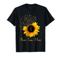 Peace Love Music Sunflower T-Shirt - Graphic Print Men Women - T-Shirt, Sweatshirt, Hoodie
