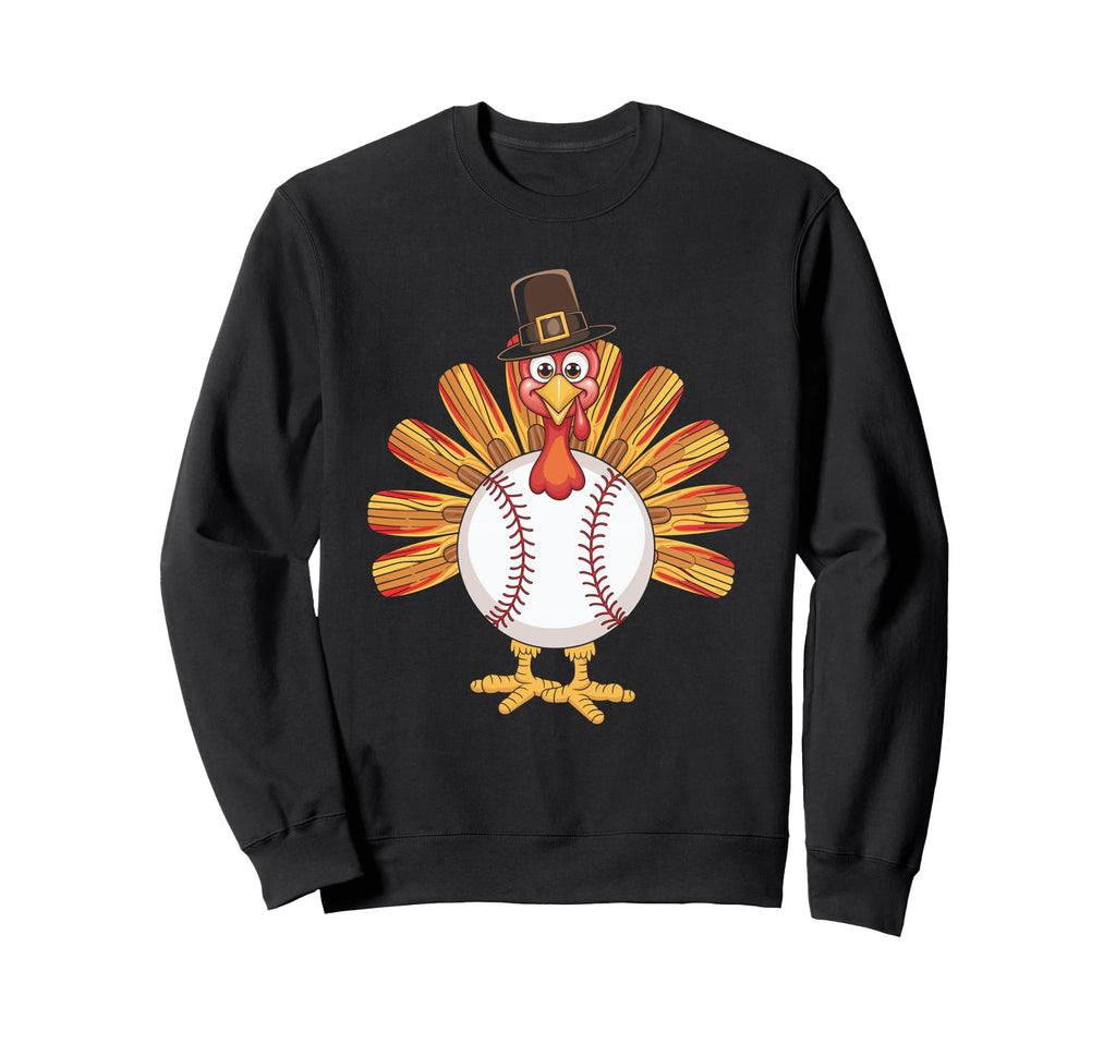 Baseball Turkey Thanksgiving Fall Sweatshirt - Streetwear Style for Adults - T-Shirt, Sweatshirt, Hoodie