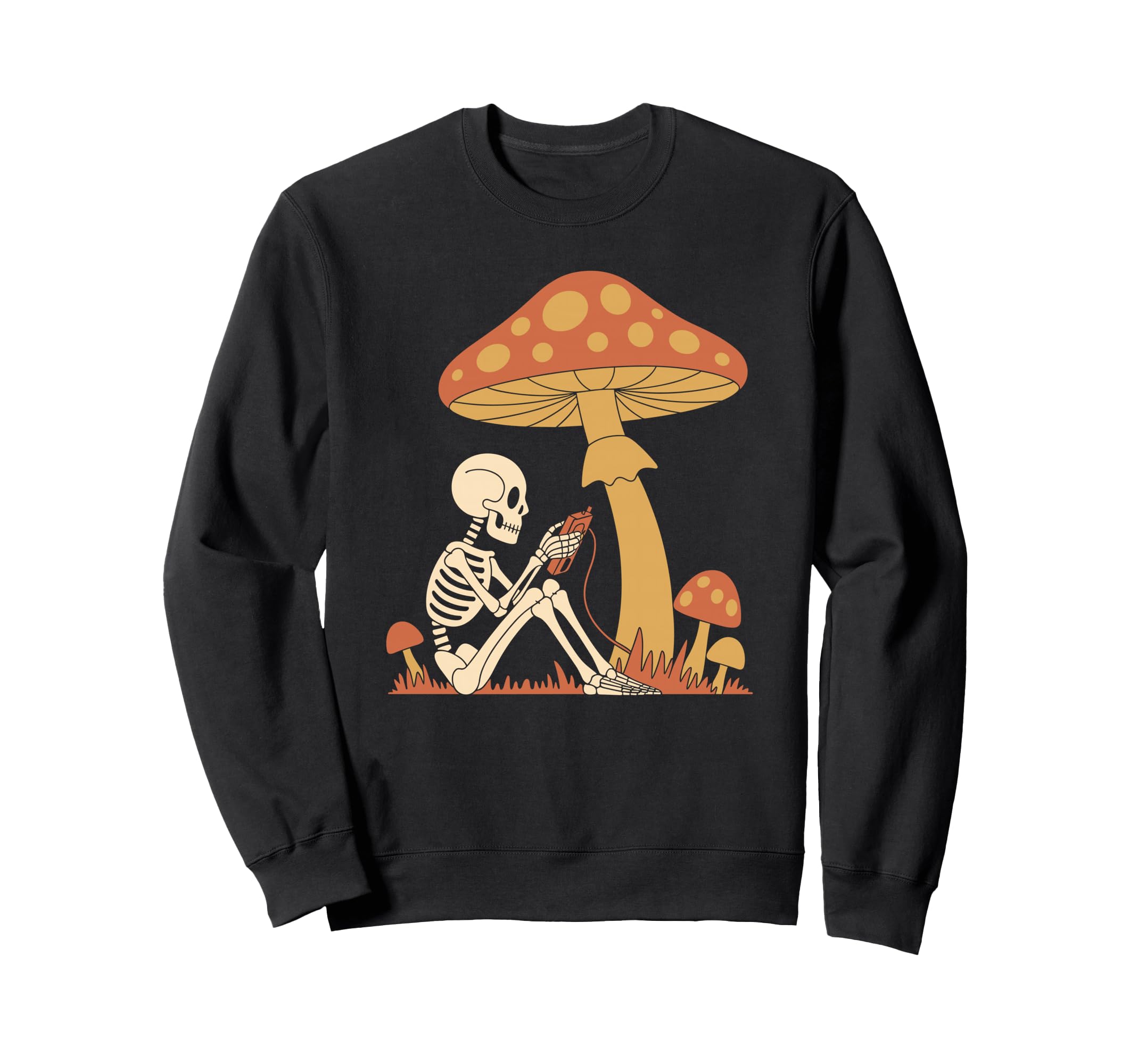 Goblincore Skeleton Gaming Under Forest Sweatshirt - Graphic Print Unisex - T-Shirt, Sweatshirt, Hoodie
