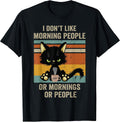 I Hate Morning People Christmas Coffee Cat Lover N - Adult & Kids T-Shirts, Sweatshirts & Hoodies apparel design preview 1
