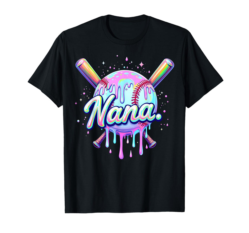 Baseball Drip Nana Tie Dye Baseball T-Shirt - Minimalist Print Men Women - T-Shirt, Sweatshirt, Hoodie
