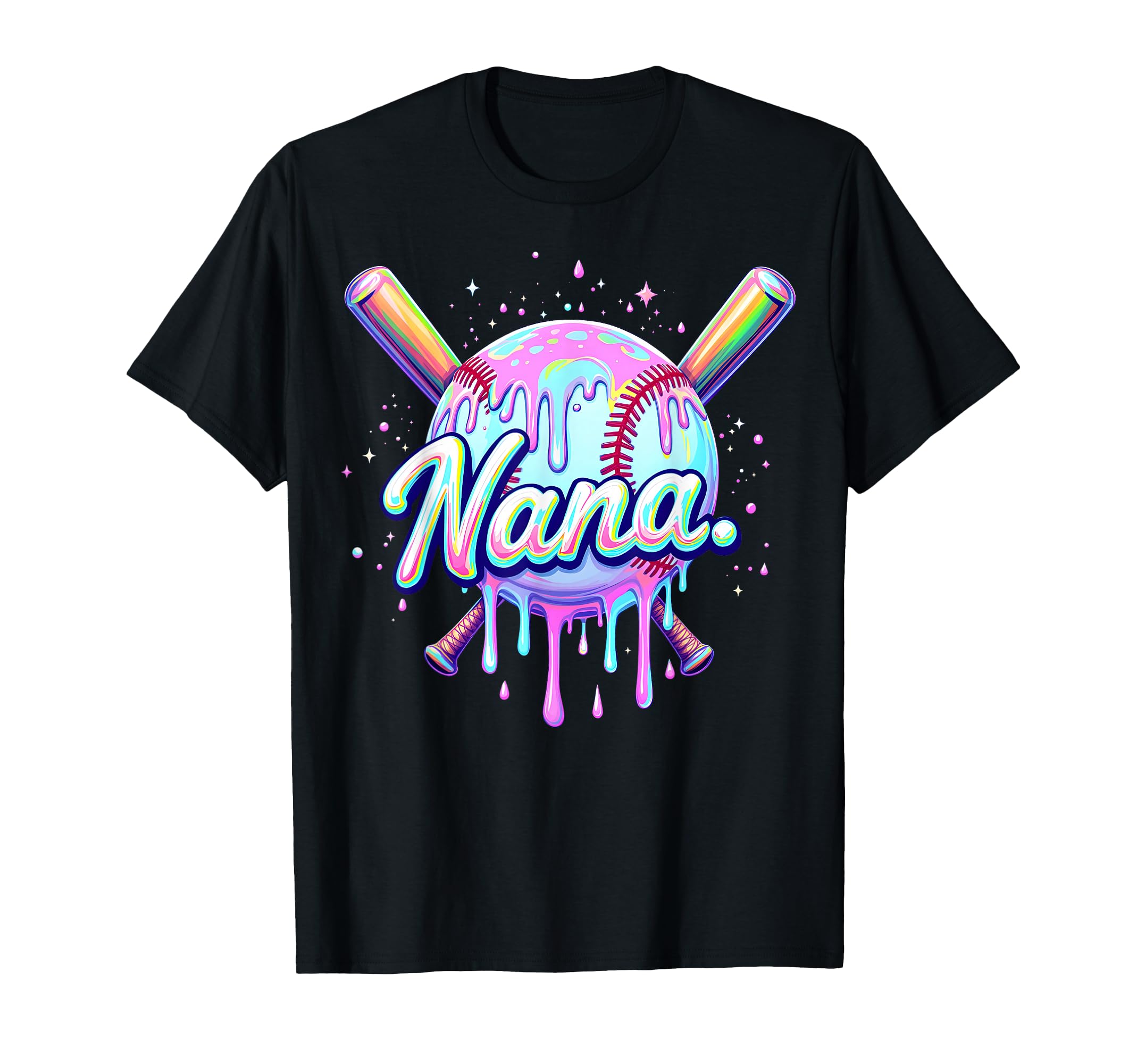 Baseball Drip Nana Tie Dye Baseball T-Shirt - Minimalist Print Men Women - T-Shirt, Sweatshirt, Hoodie