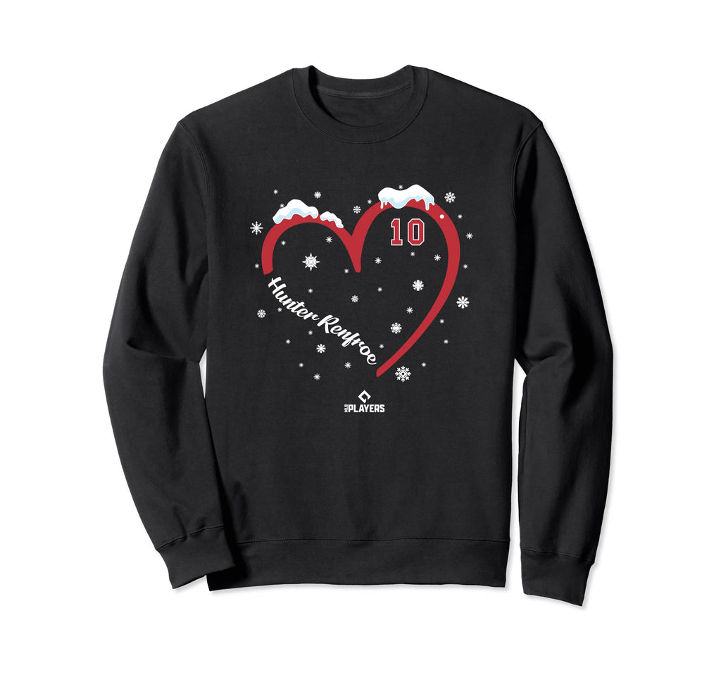 Hunter Renfroe Heart Mlbpa Sweatshirt - Fun Novelty Design Men Women - T-Shirt, Sweatshirt, Hoodie