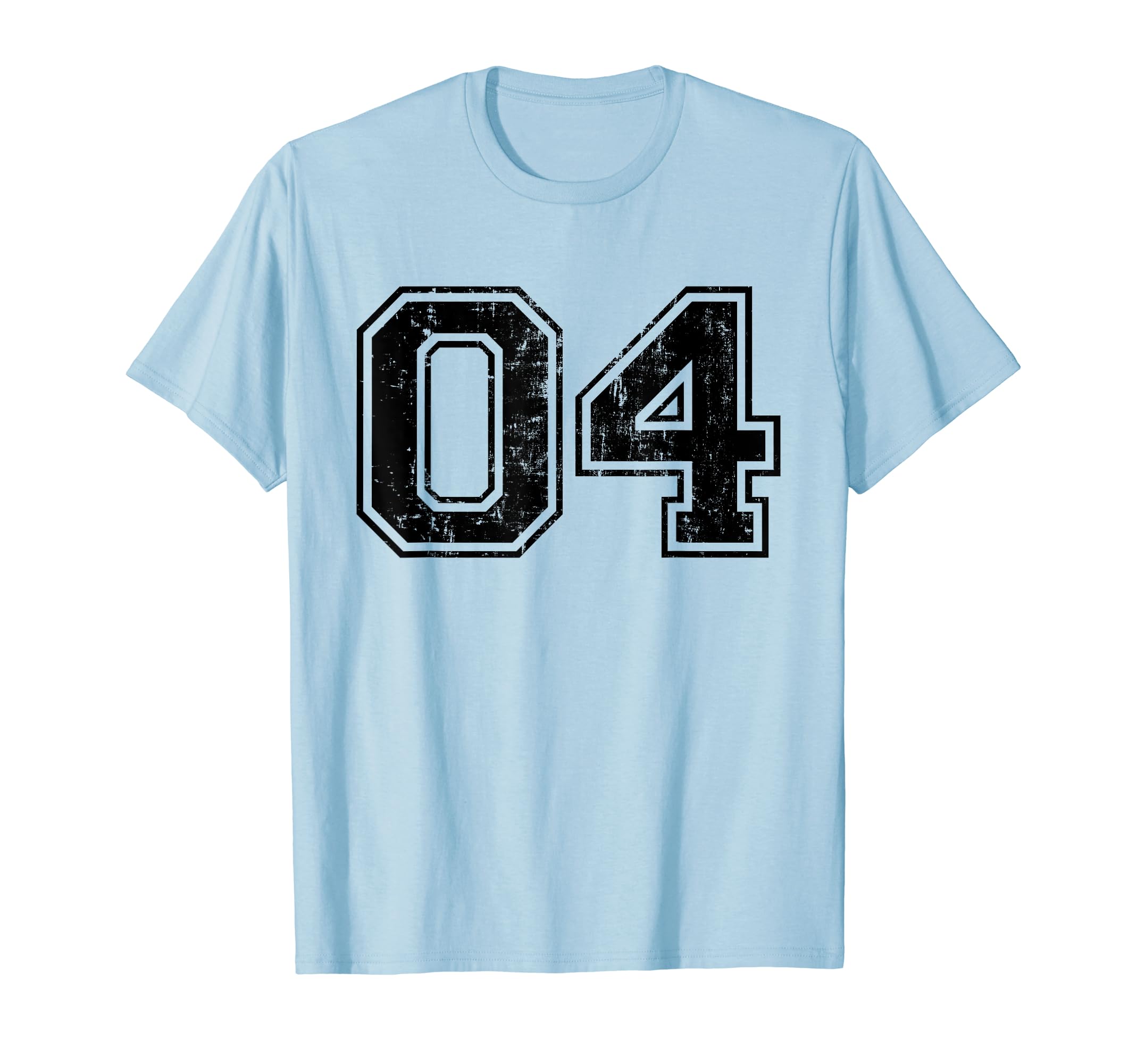 Number 04 Four Varsity Distressed Sport T-Shirt - Trendy Graphic Men Women - T-Shirt, Sweatshirt, Hoodie