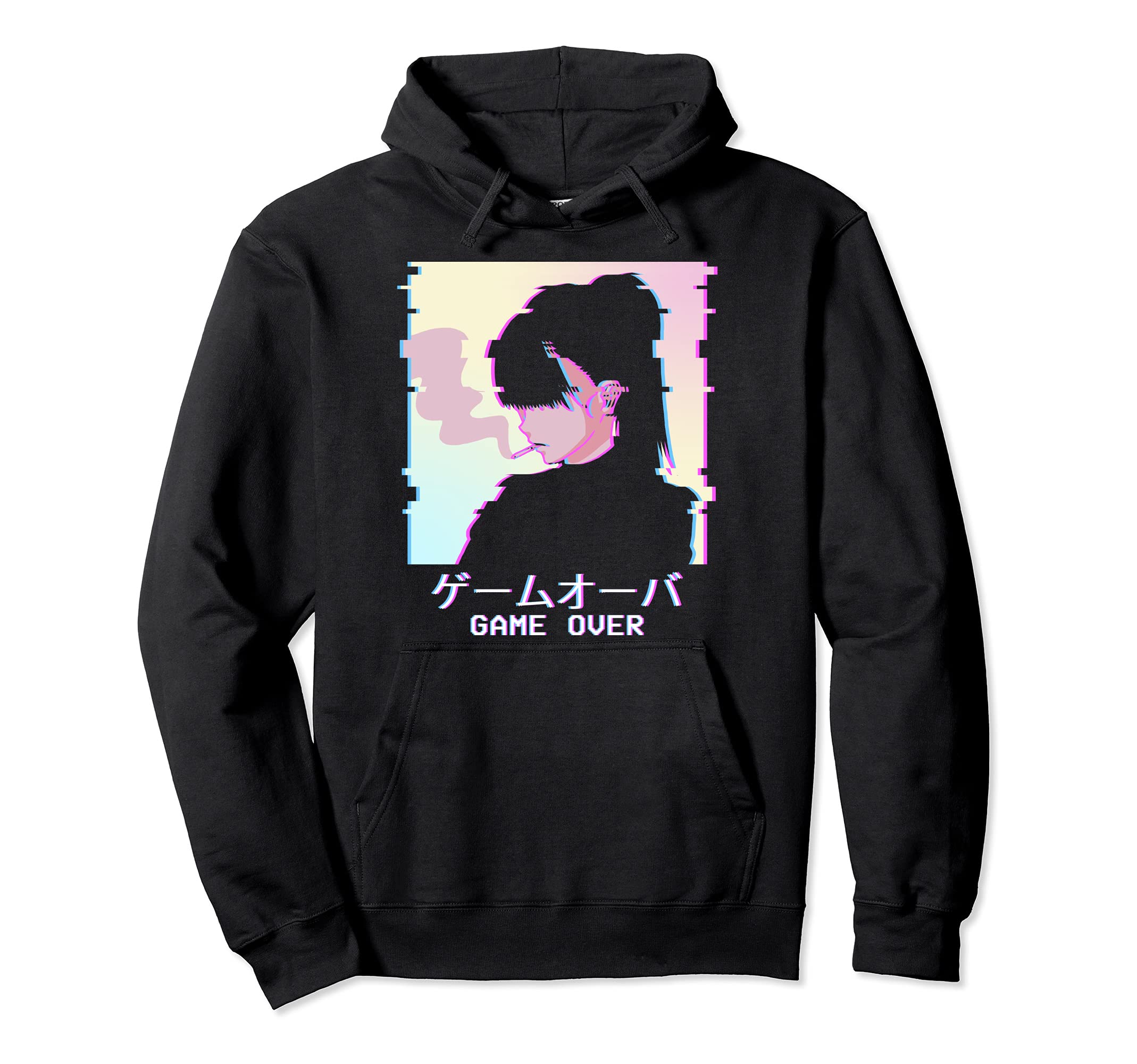 Japanese Sad Anime Game Over Waifu Hoodie - Fun Novelty Design Men Women - T-Shirt, Sweatshirt, Hoodie