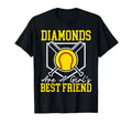 Diamonds Are Best Friend Softball T-Shirt - Minimalist Print for Adults - T-Shirt, Sweatshirt, Hoodie